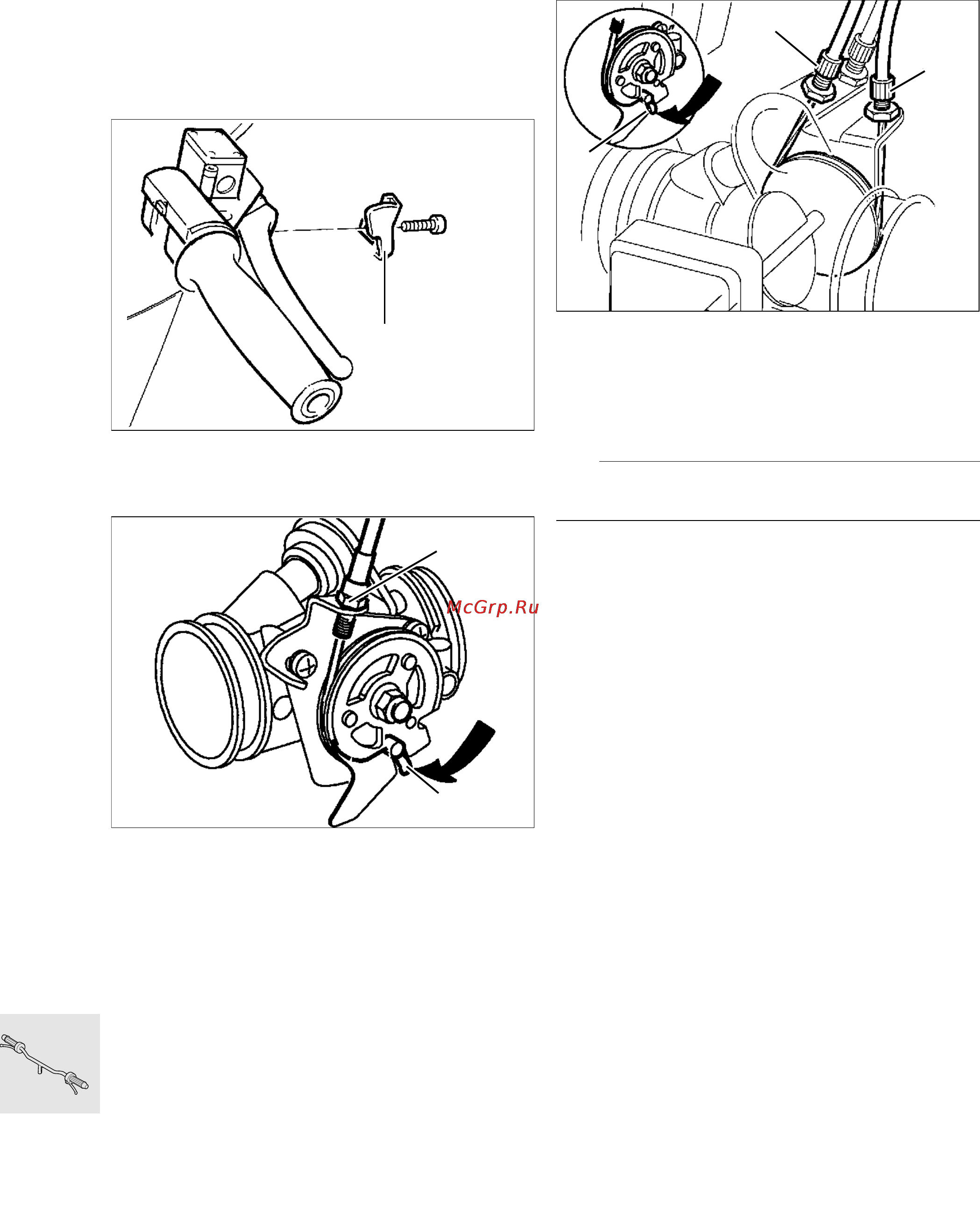BMW R850 1100GS (2000) [266/464] Removing and installing throttle cable
