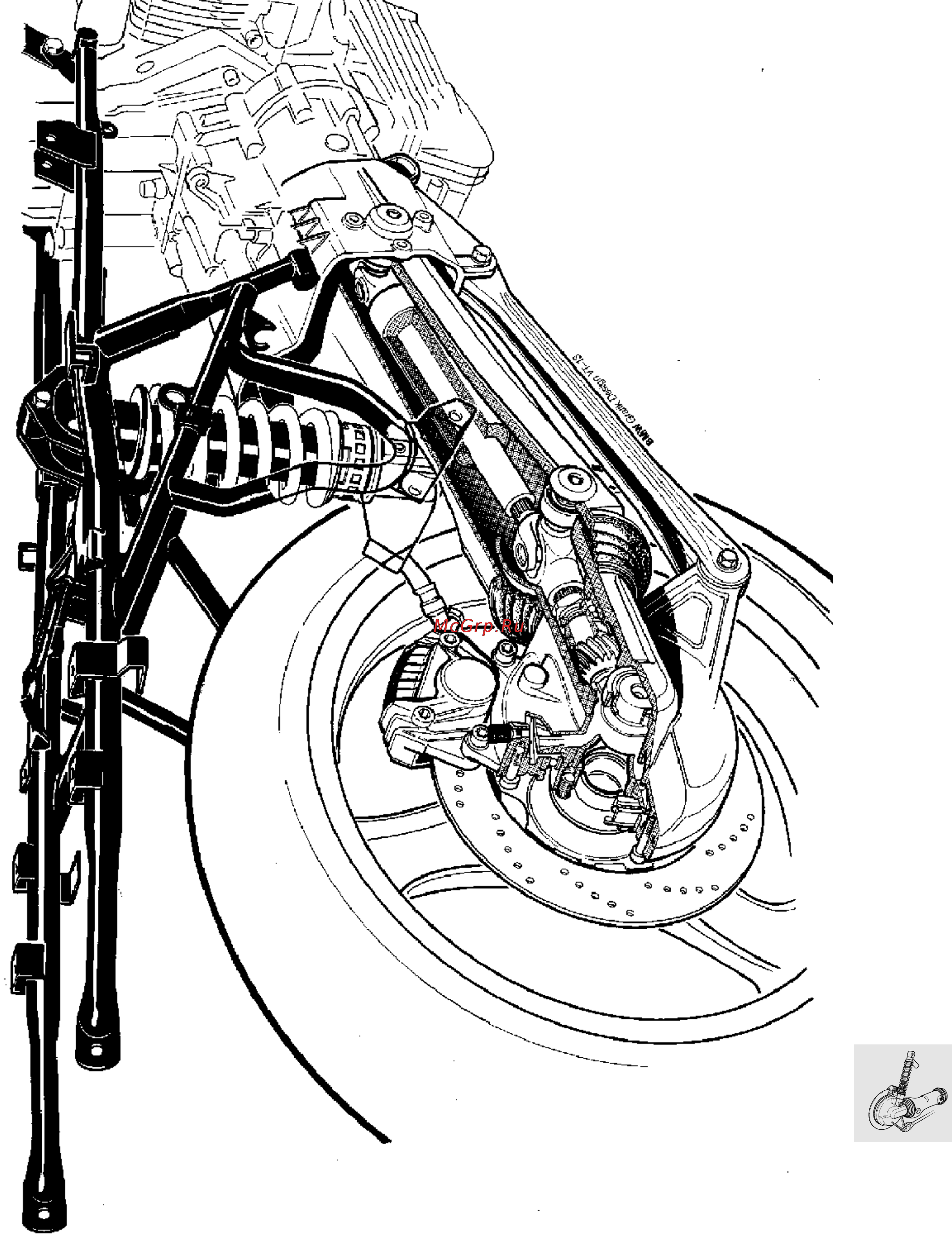 BMW R850 1100GS (2000) [276/464] Rear wheel drive sectioned drawing
