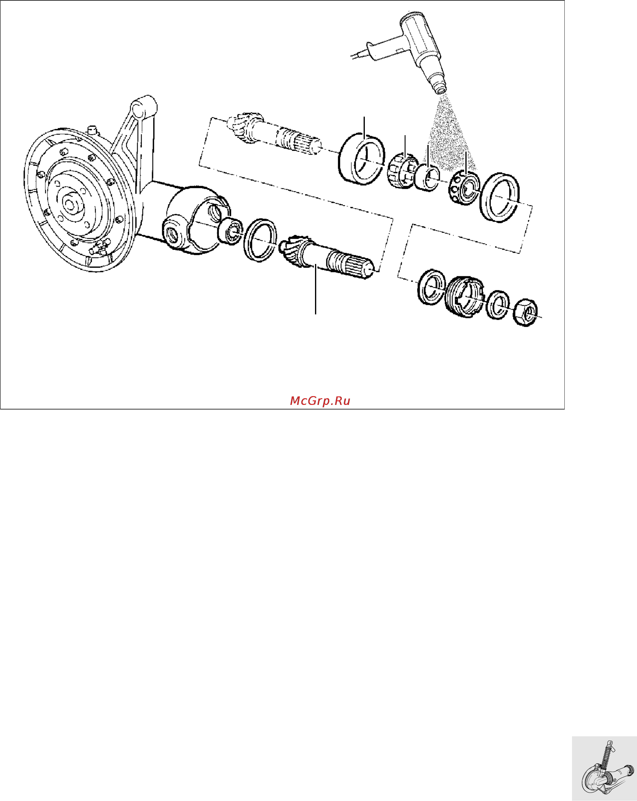 BMW R850 1100R (2000) [282/464] Assembling input bevel pinion