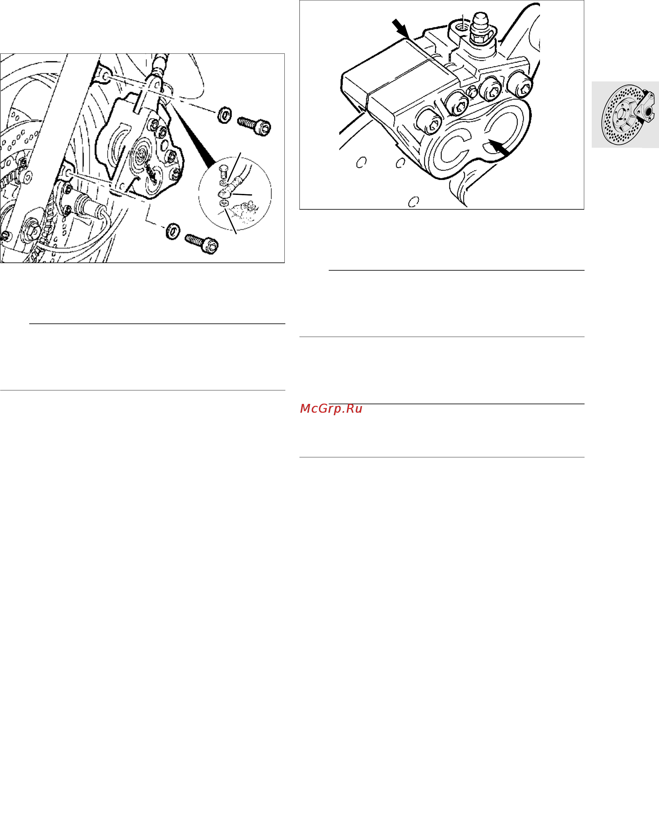 BMW R850 1100R (2000) [302/464] Removing and installing front brake caliper