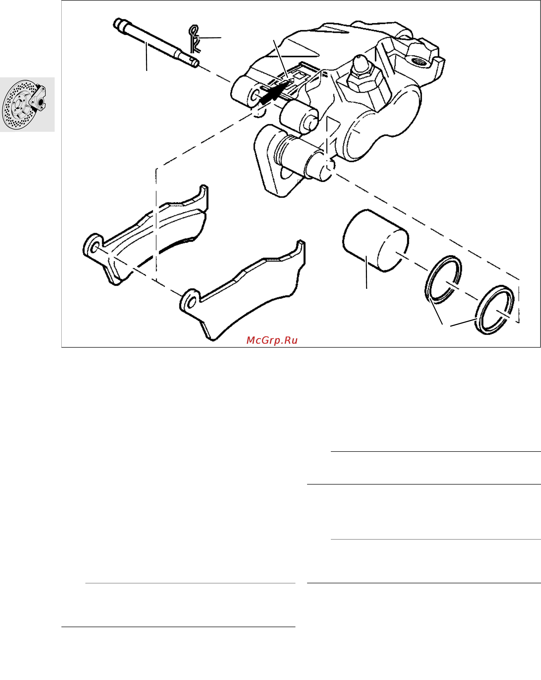 BMW K1100RT (2000) [307/464] Assembling rear brake caliper