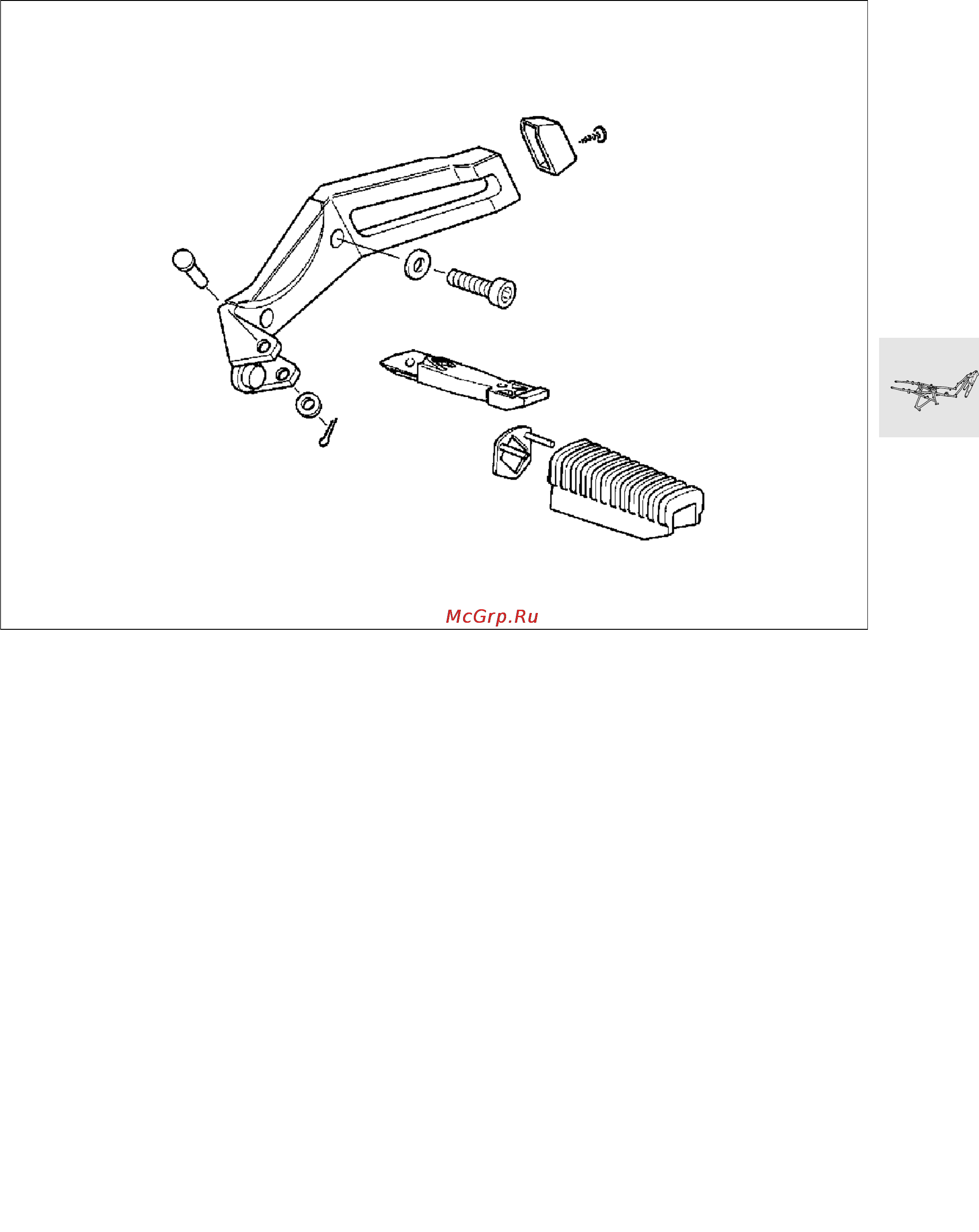 BMW R850 1100GS (2000) [392/464] Gs r removing and installing rear footrest plate