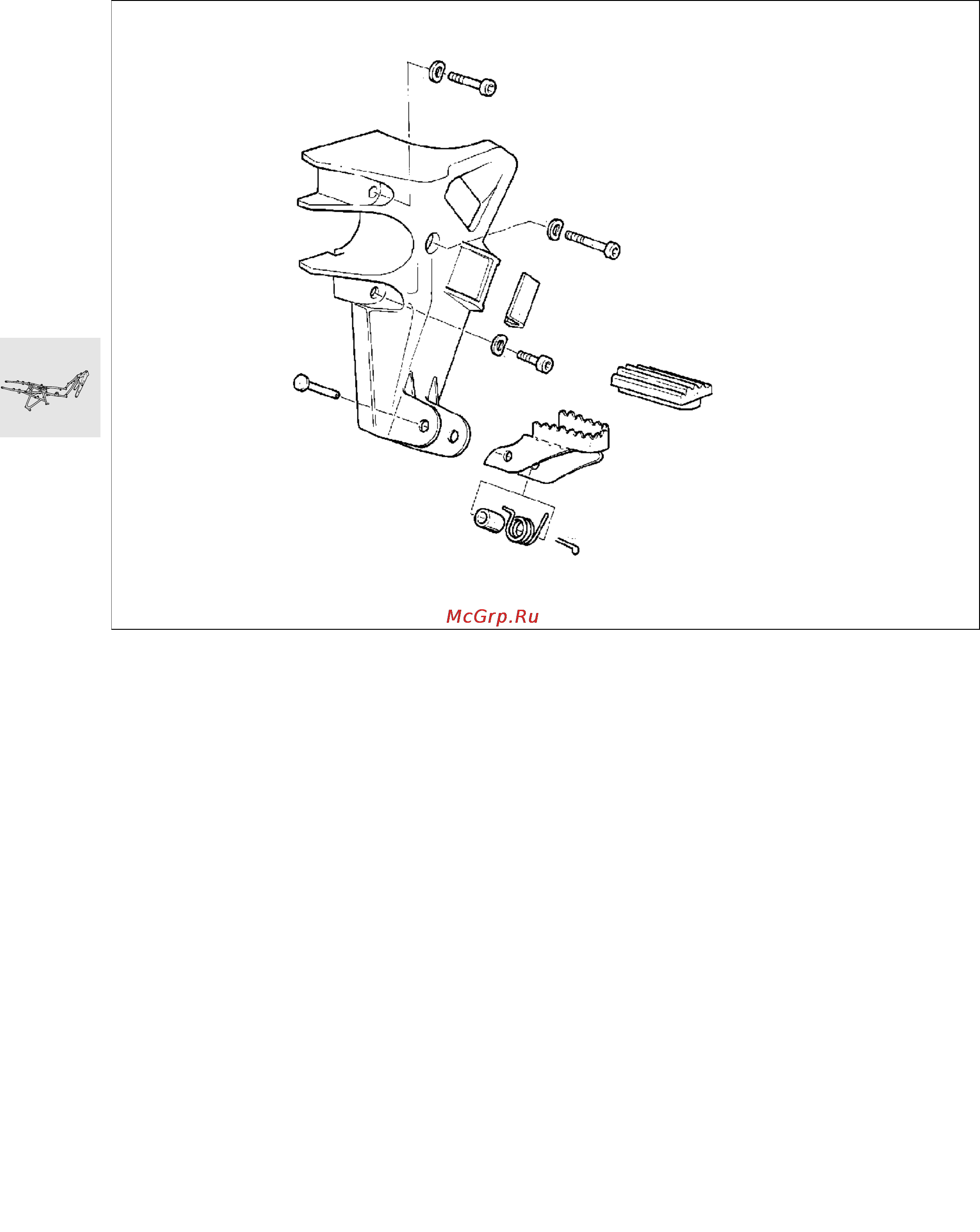 BMW R850 1100GS (2000) [393/464] Gs removing and installing front footrest plate
