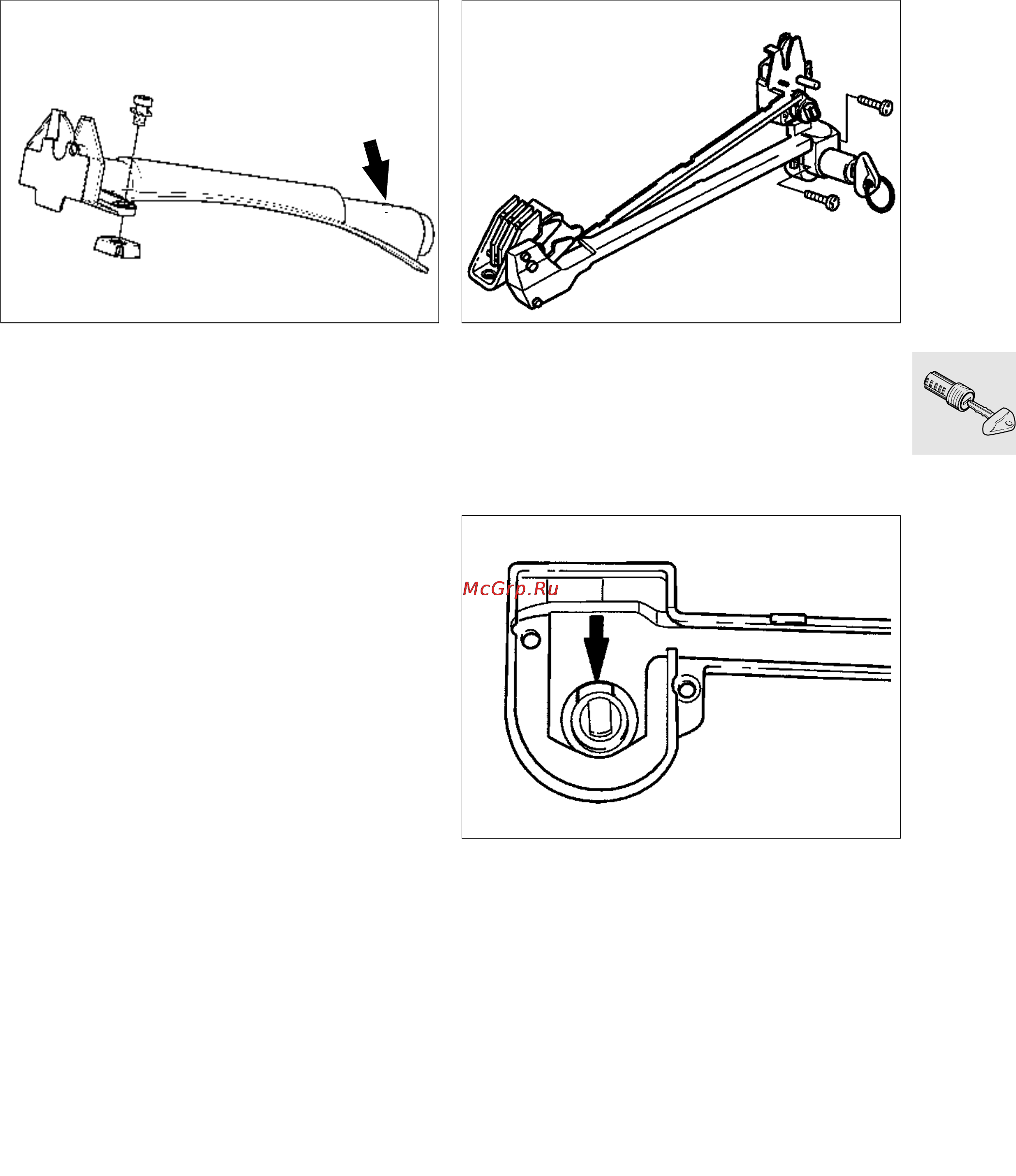 BMW R1100RS (2000) [401/464] Removing and installing lock barrel