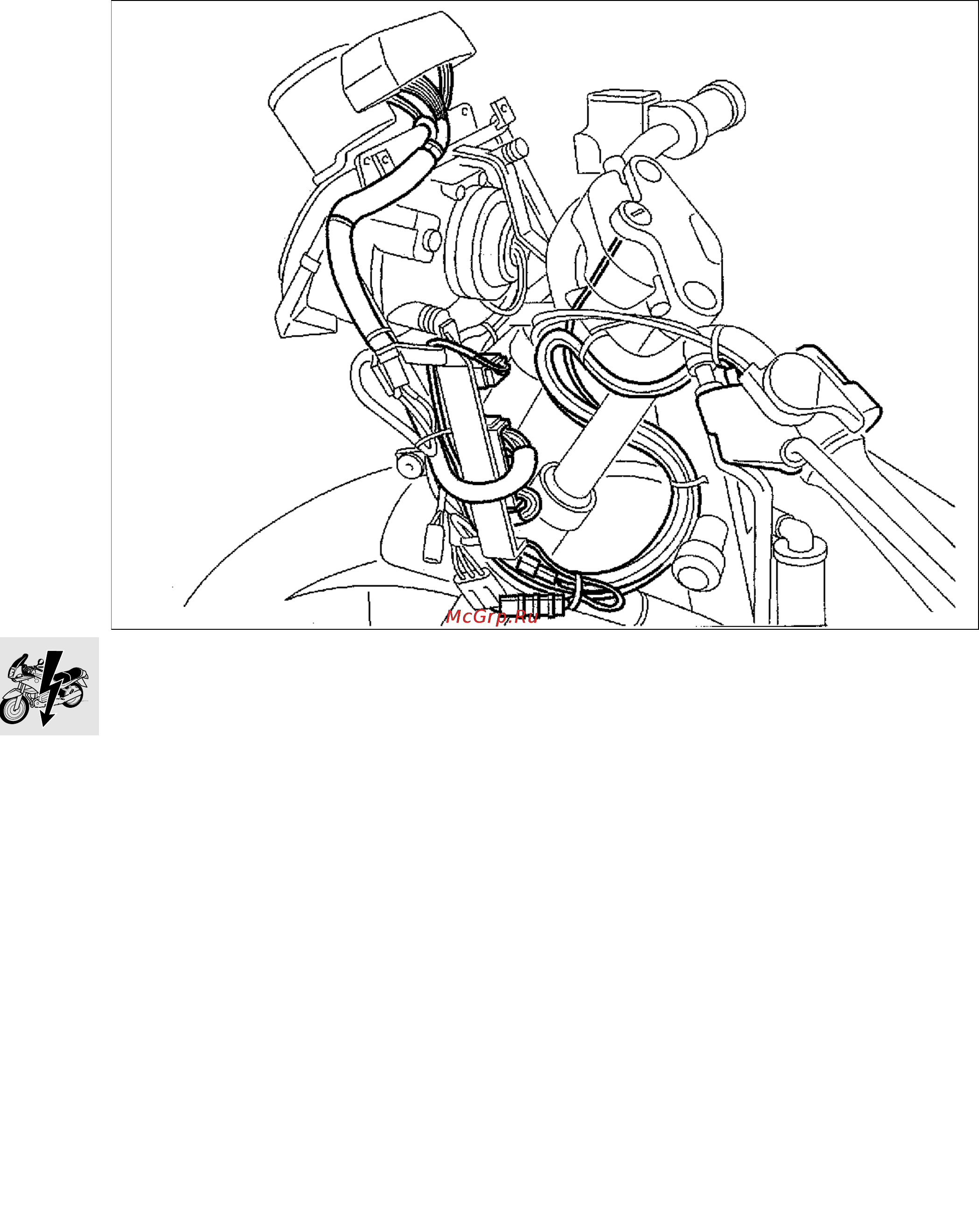 BMW R850 1100GS (2000) [435/464] Rs wiring harness at left switch unit