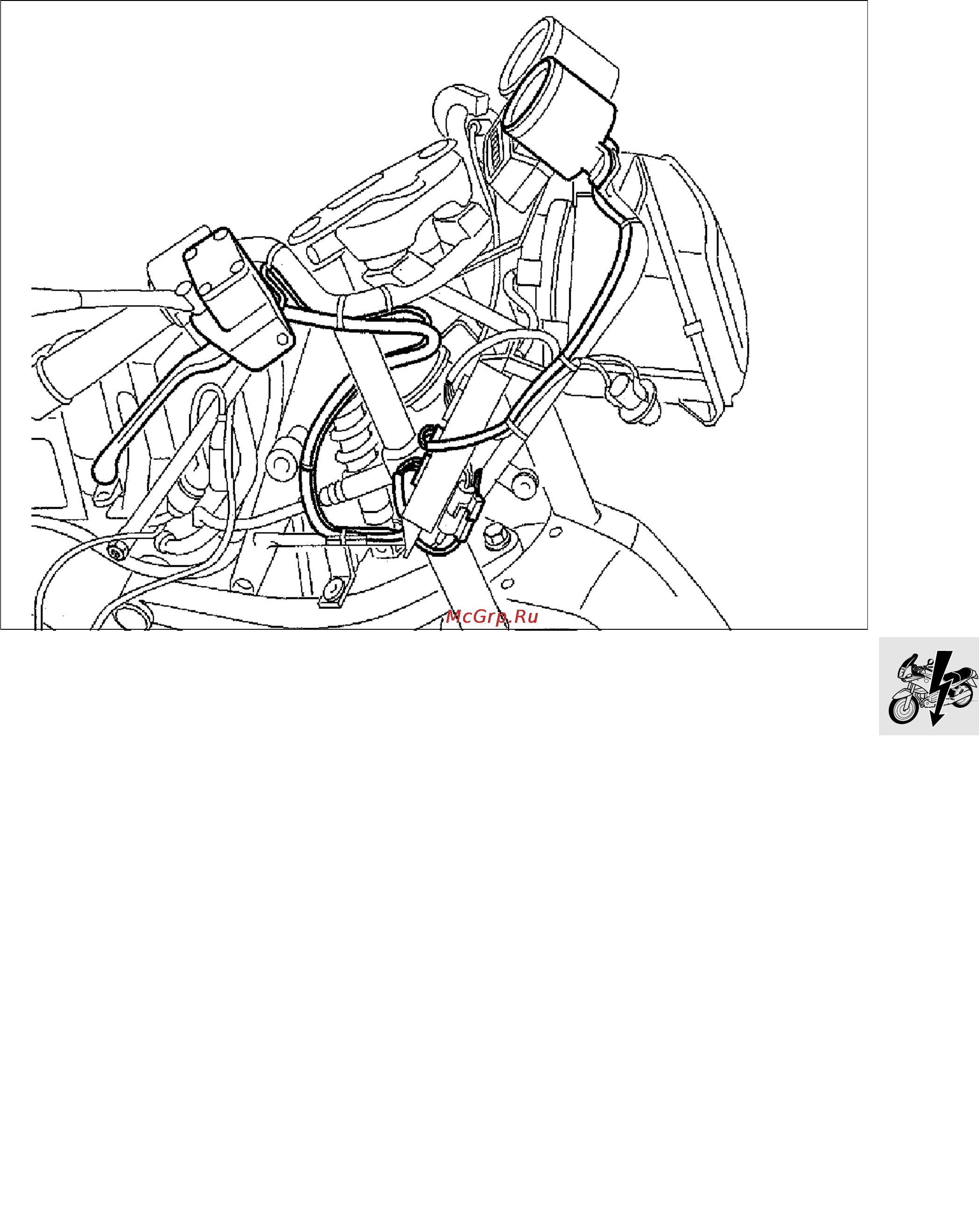 BMW R850 1100R (2000) [436/464] Rs wiring harness at right switch unit