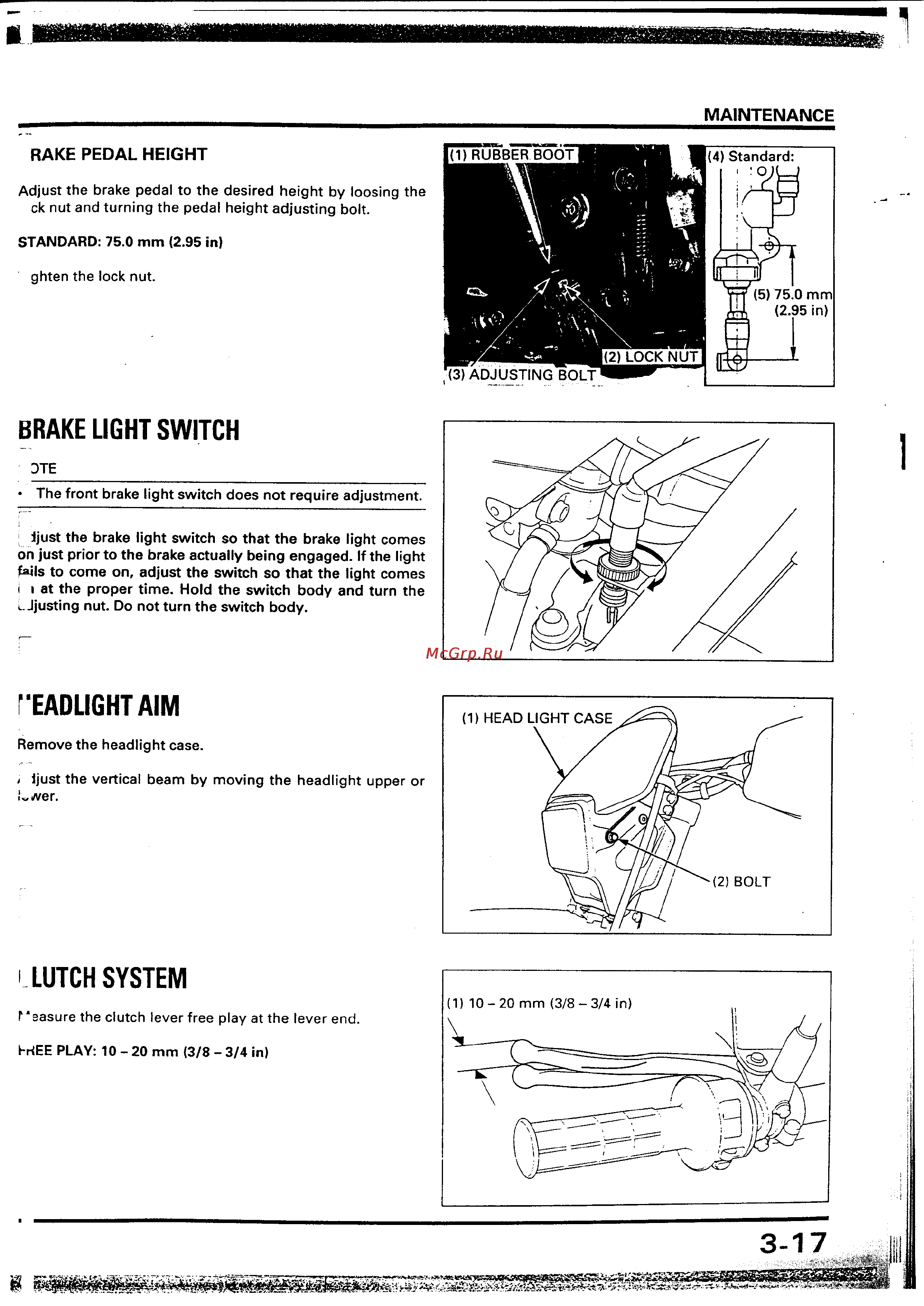 Honda XR250R (2005) [51/300] Brake light switch