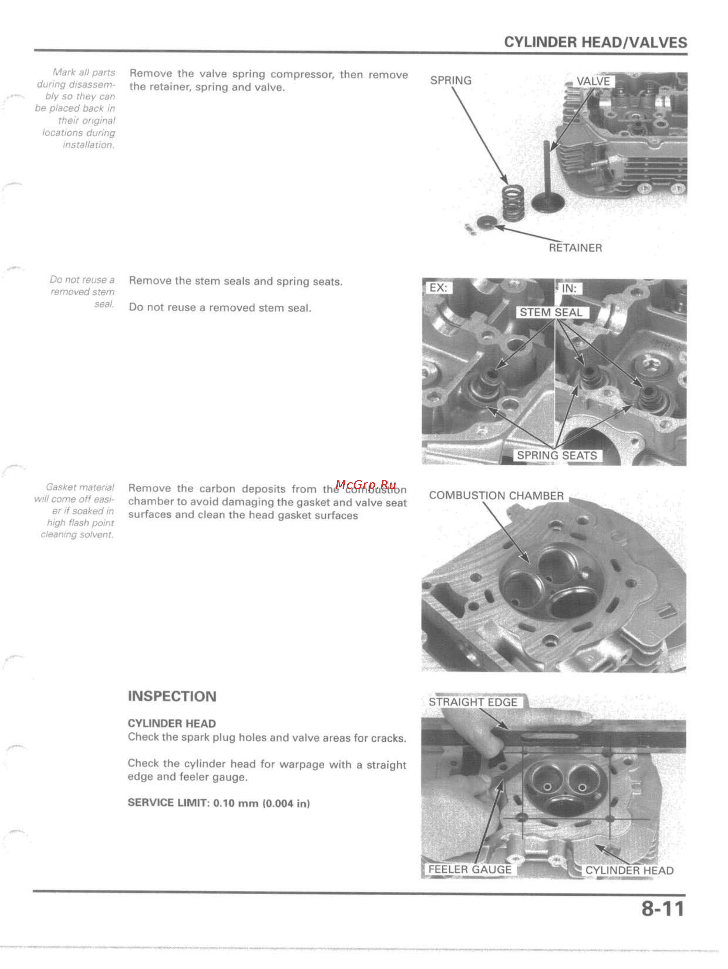 Honda VTX1800C (2002-2004) [202/466] Cylinder head valves