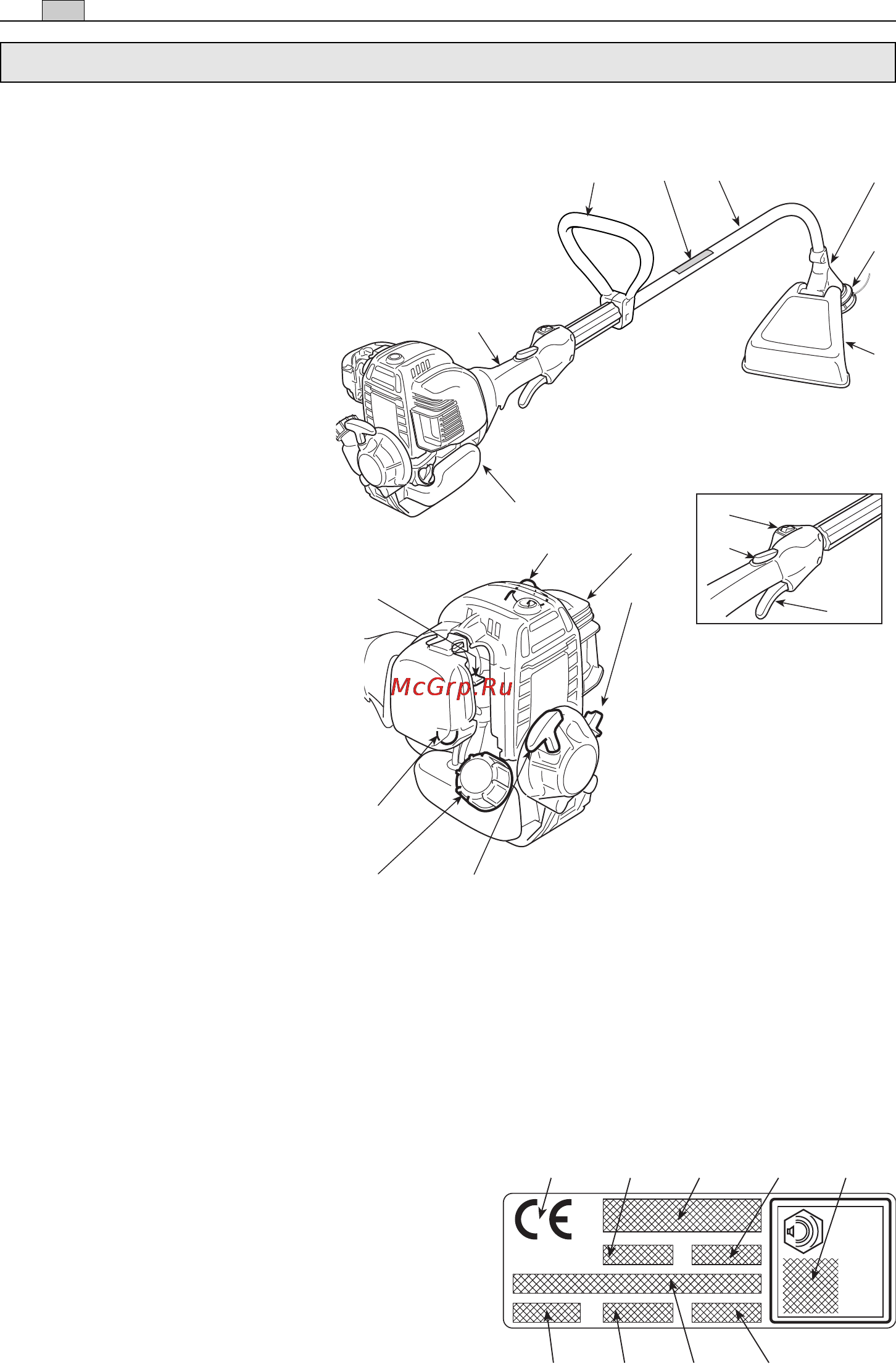 Stiga ST 425 HJ [2/14] Идентификация основных частей
