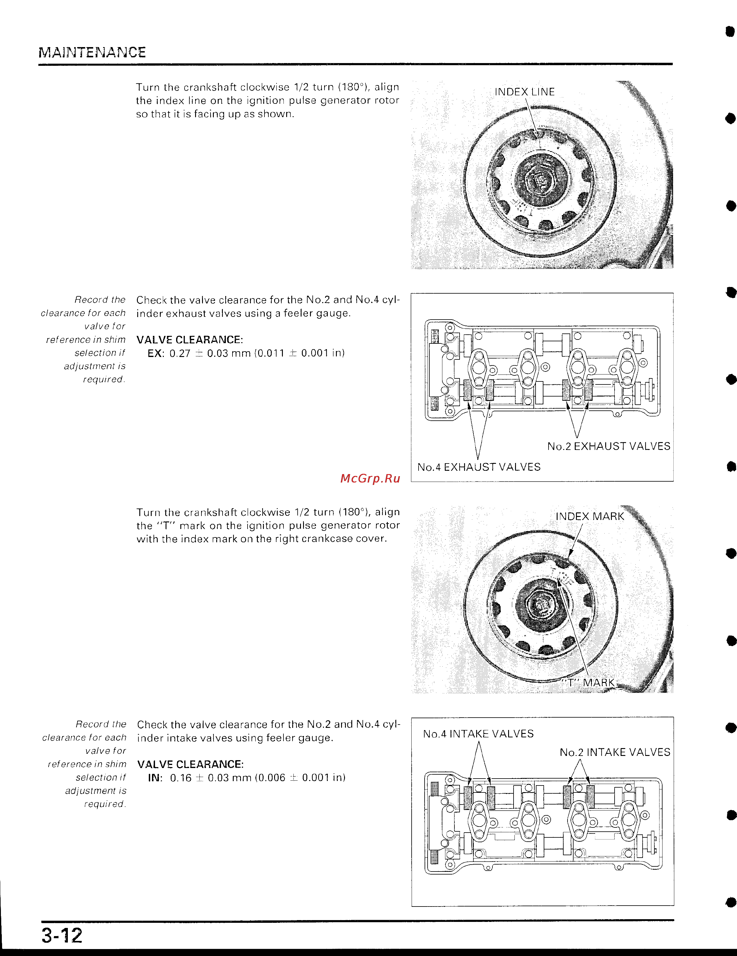 Honda CBR929RR [81/488] Valve clearanc
