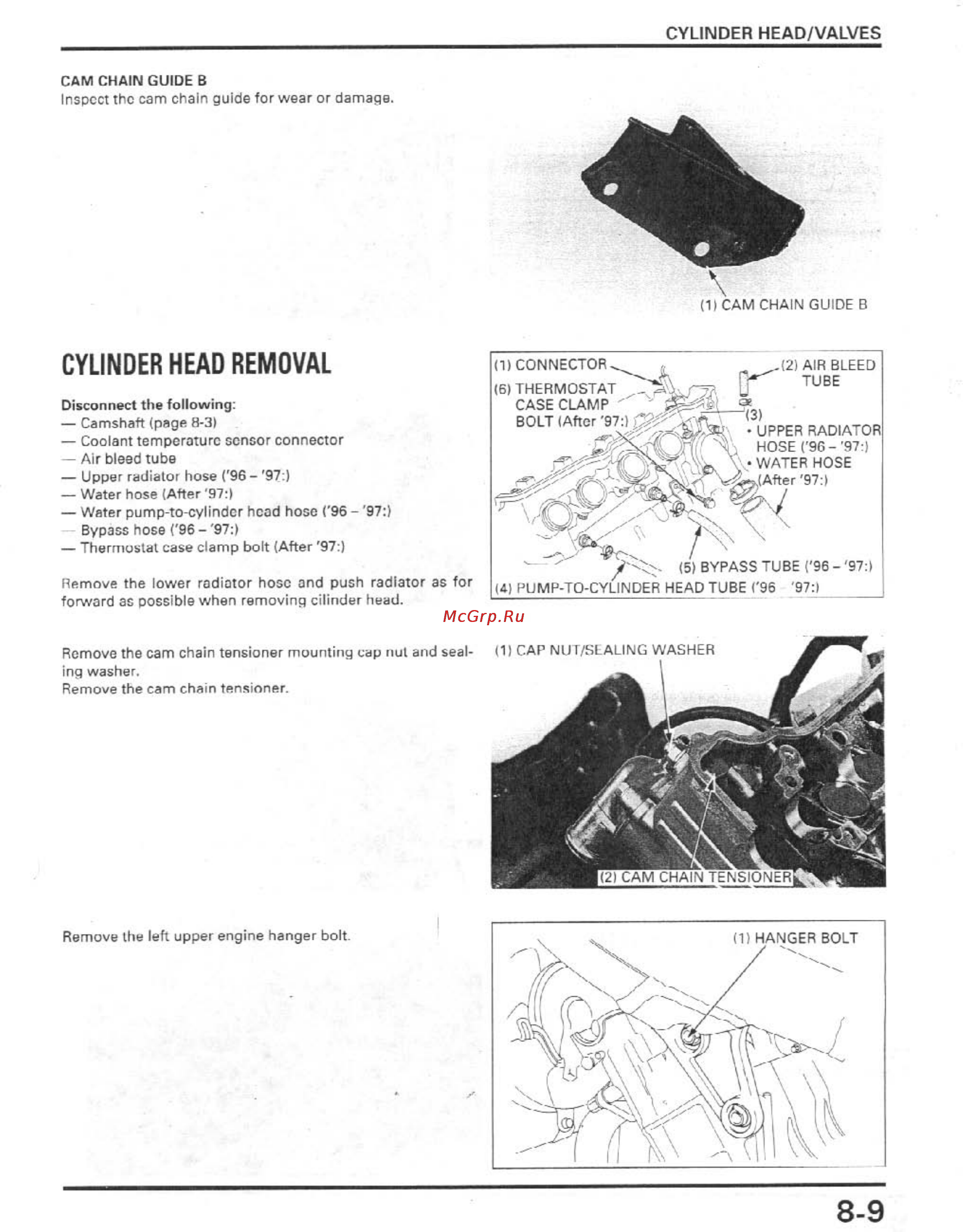 Honda CBR900RR (1996-1998) [168/407] Cylinder head removal