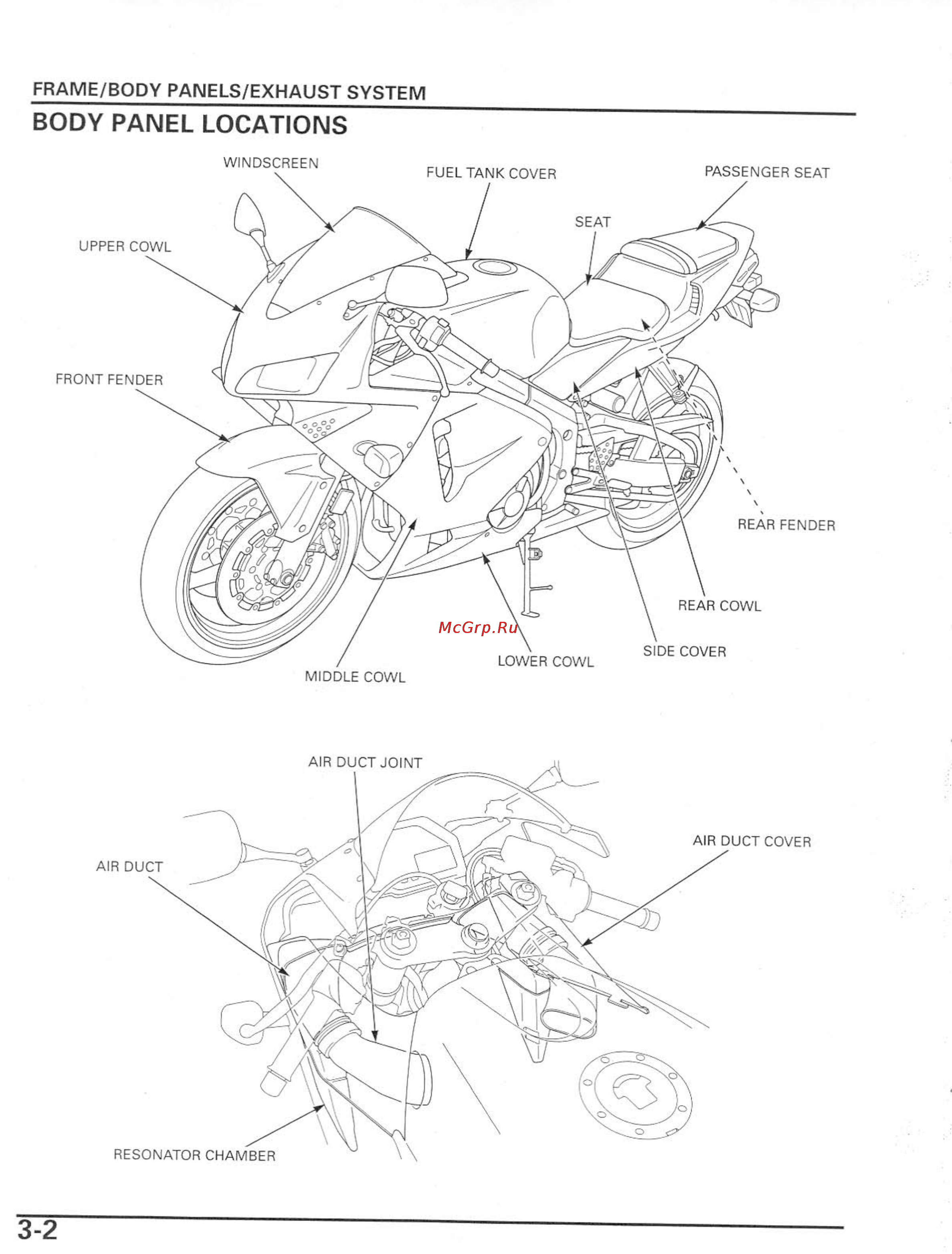 Honda CBR600RR Инструкция по эксплуатации онлайн [46/529] 114531