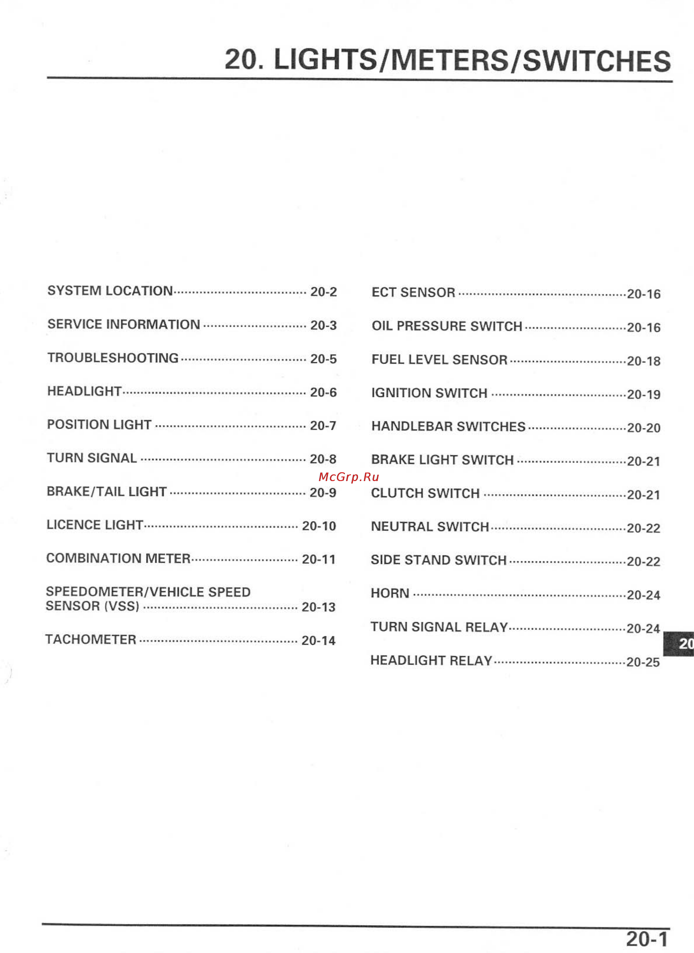 Honda CBR600RR [496/529] Lights meters switches