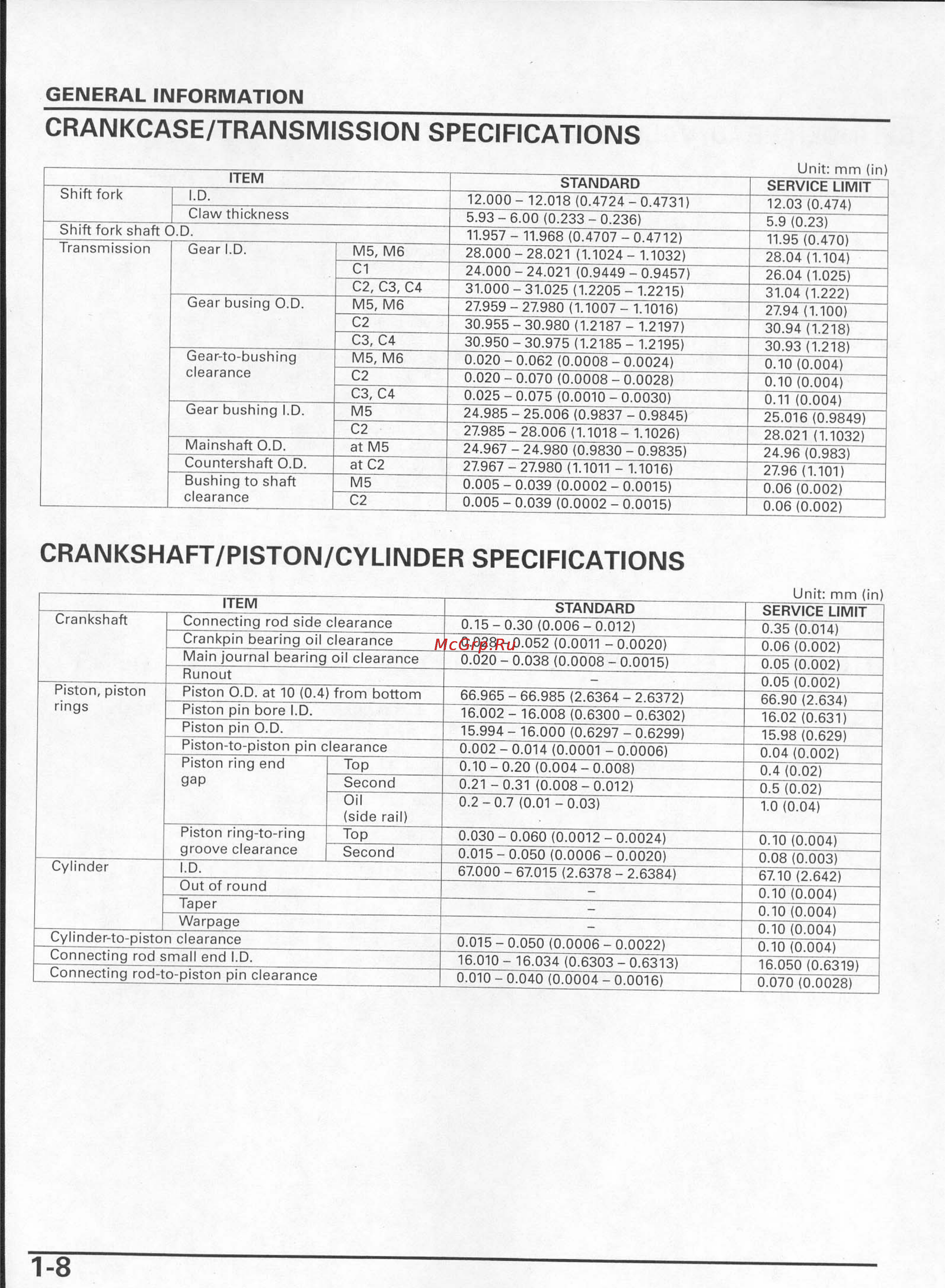 Honda CBR600RR Инструкция по эксплуатации онлайн [9/529] 114531