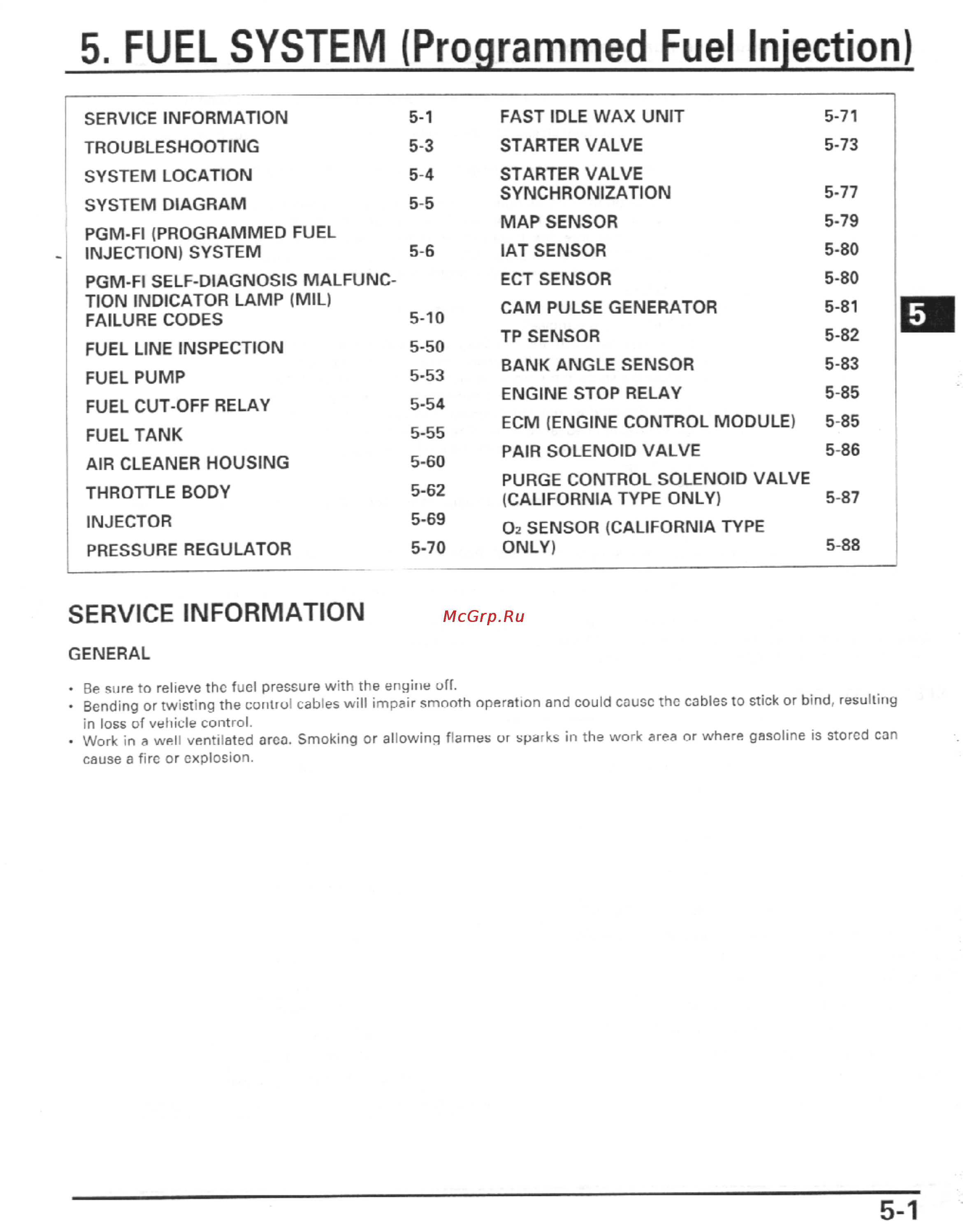 Honda CBR600F4I (2001-2003) [114/492] Fuel system programmed fuel injection