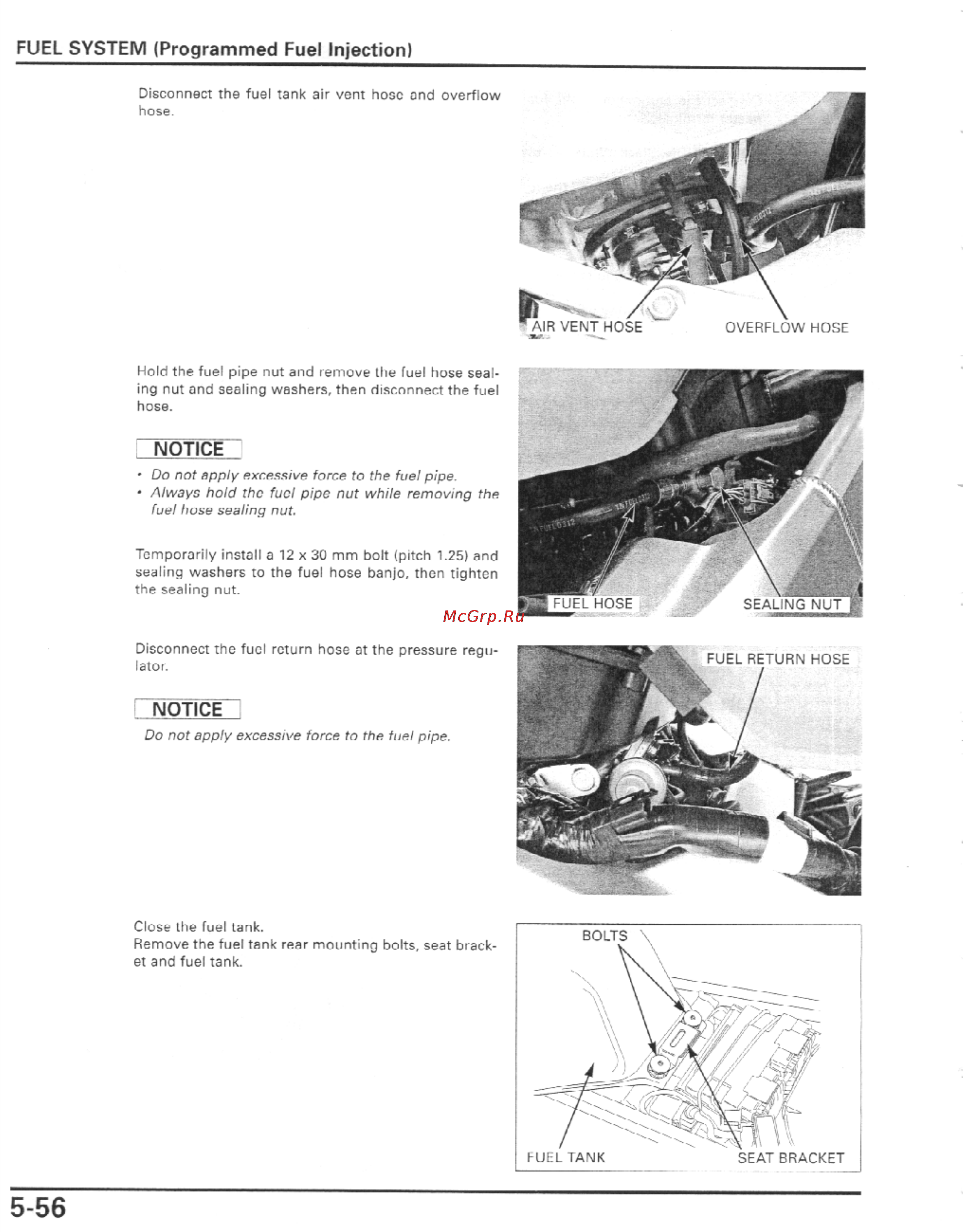 Honda CBR600F4I (2001-2003) [169/492] Fuel system programmed fuel injection