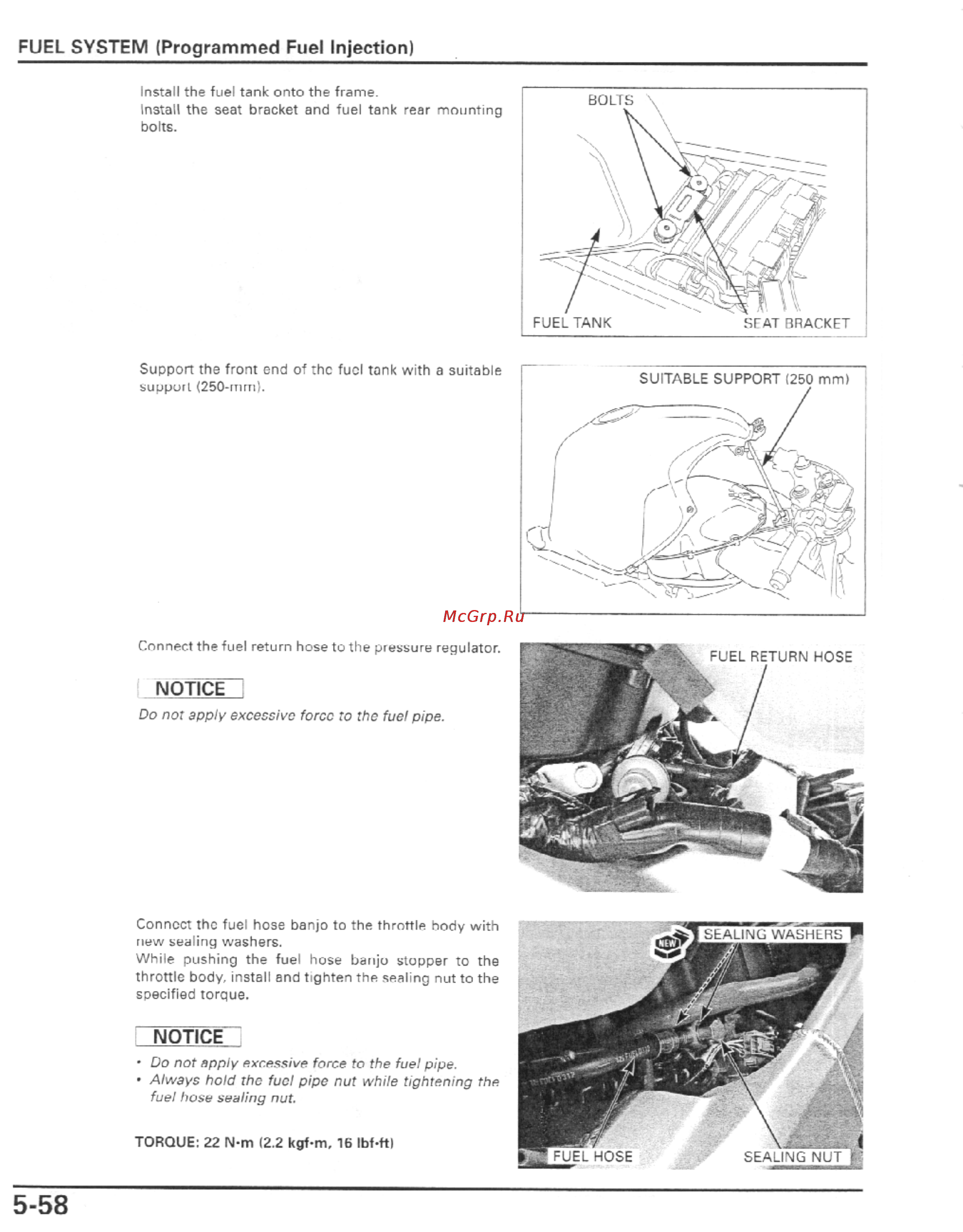 Honda CBR600F4I (2001-2003) [171/492] Fuel system programmed fuel injection