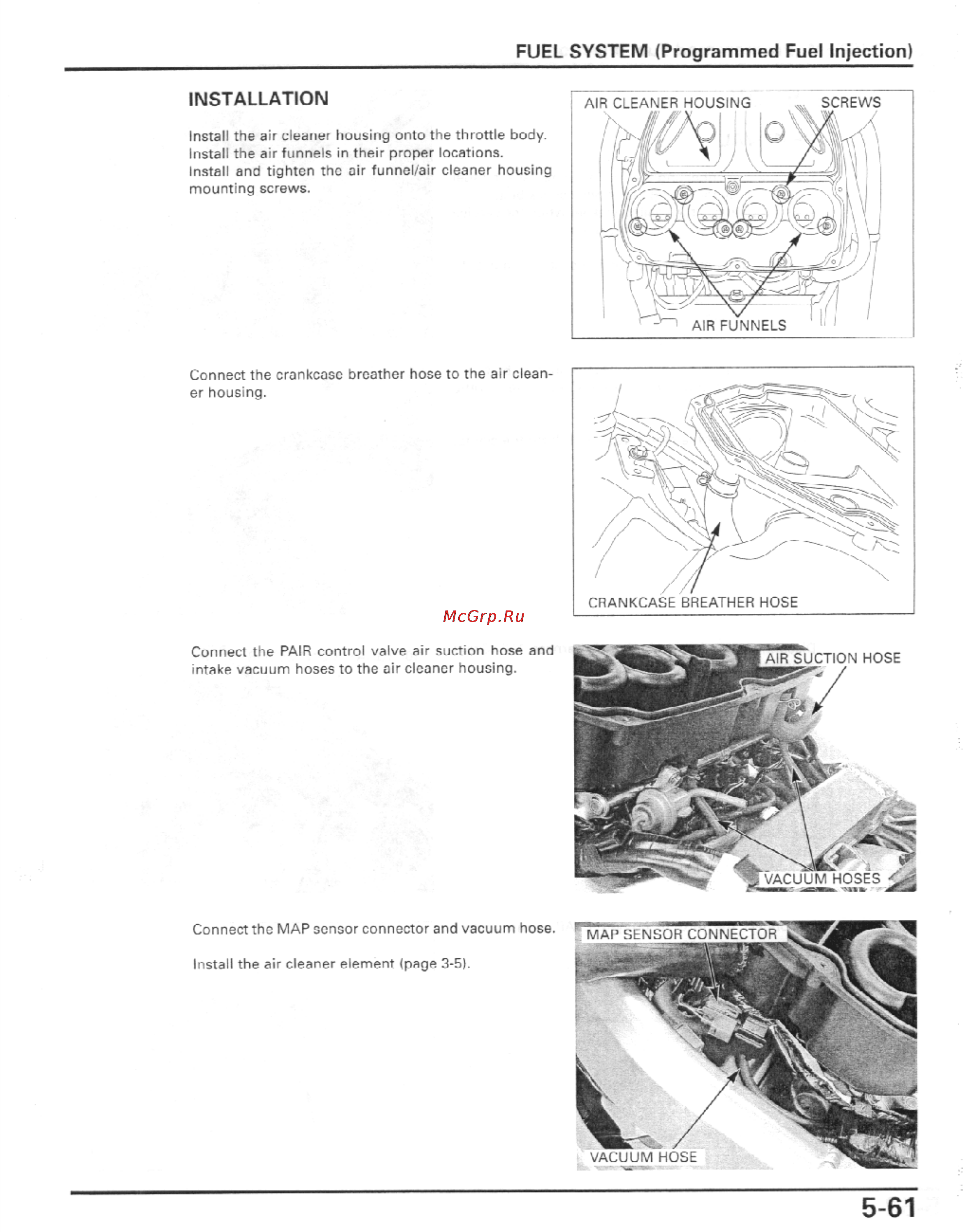 Honda CBR600F4I (2001-2003) [174/492] Fuel system programmed fuel injection