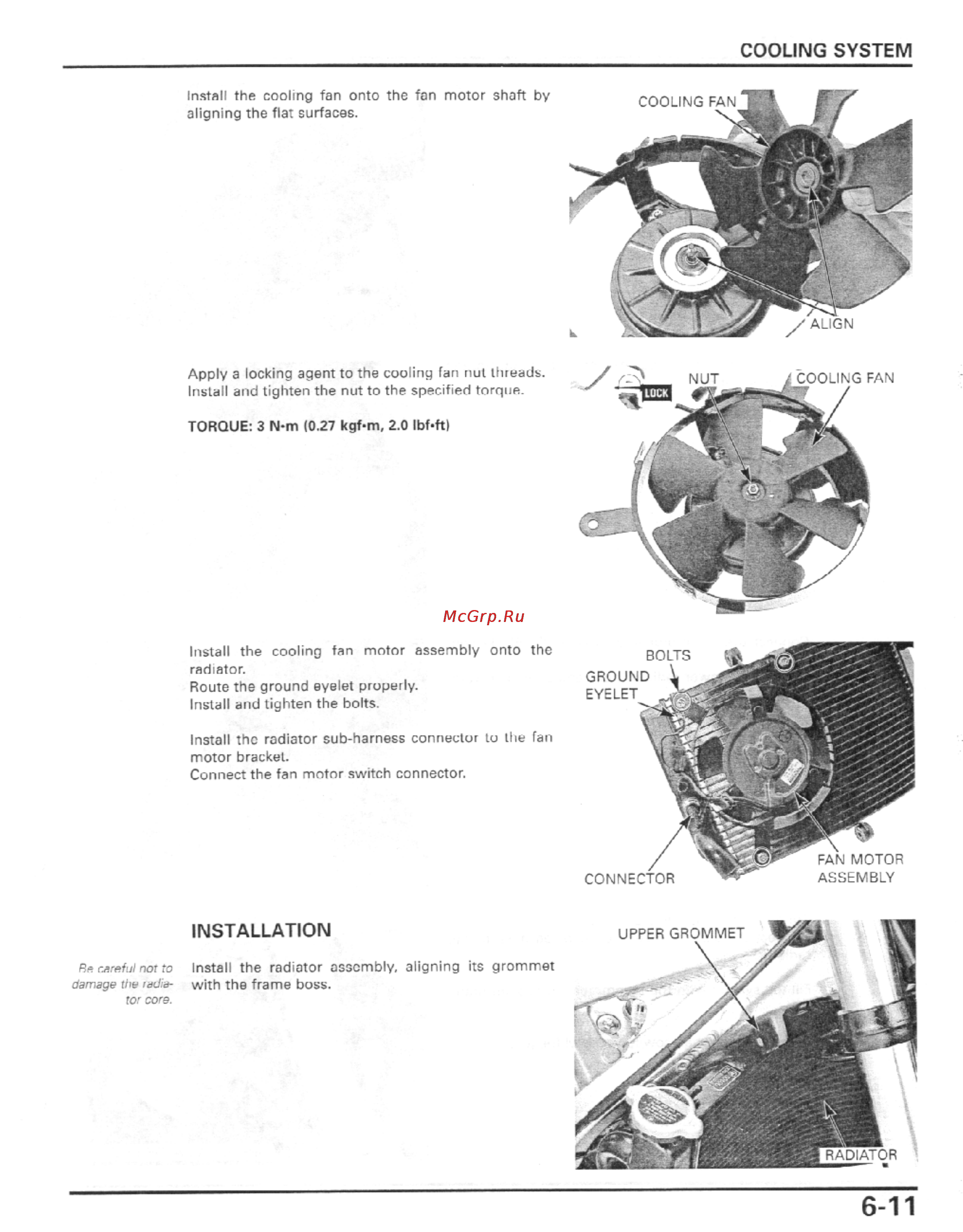 Honda CBR600F4I (2001-2003) [214/492] Cooling system