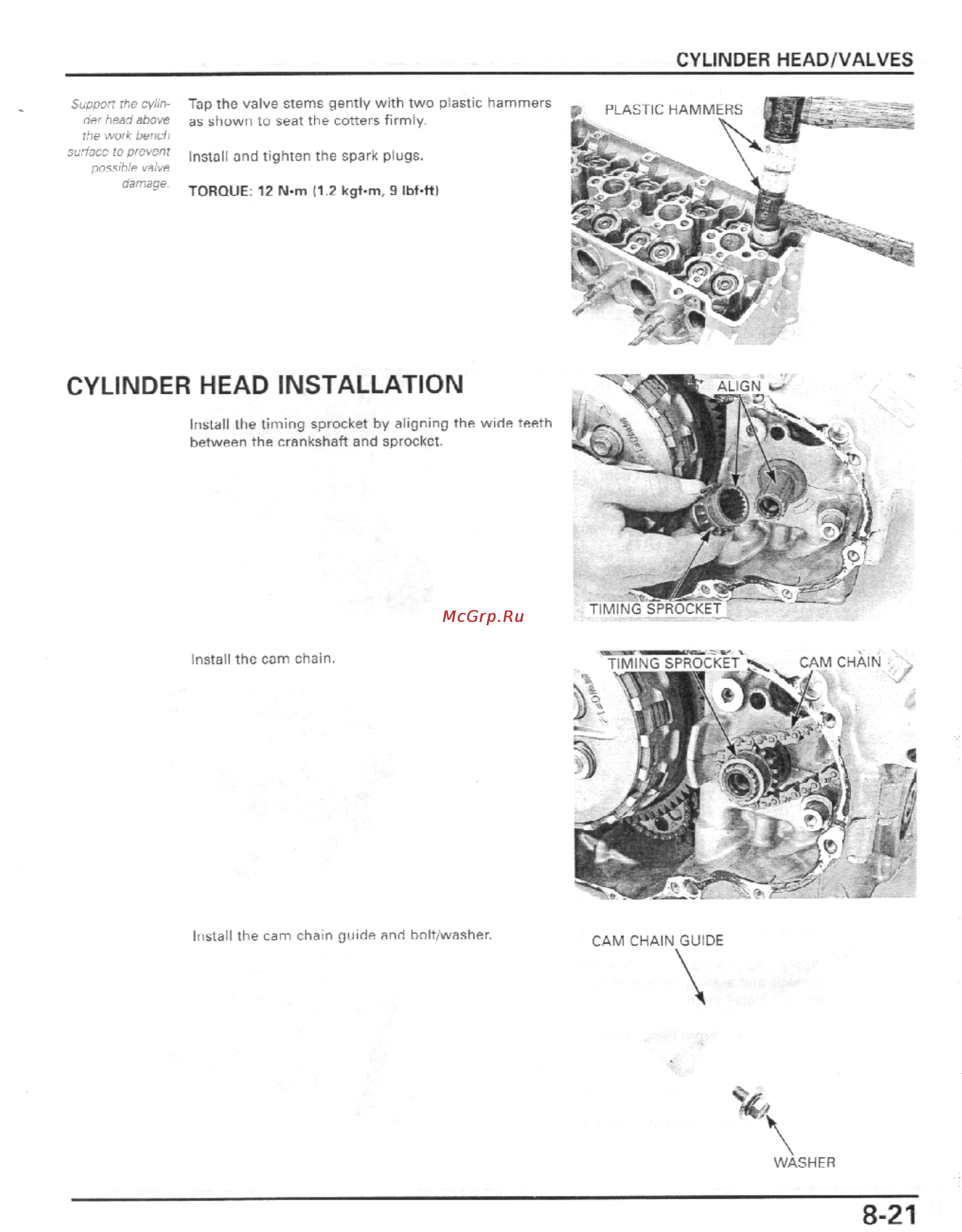 Honda CBR600F4I (2001-2003) [262/492] Cylinder head installation
