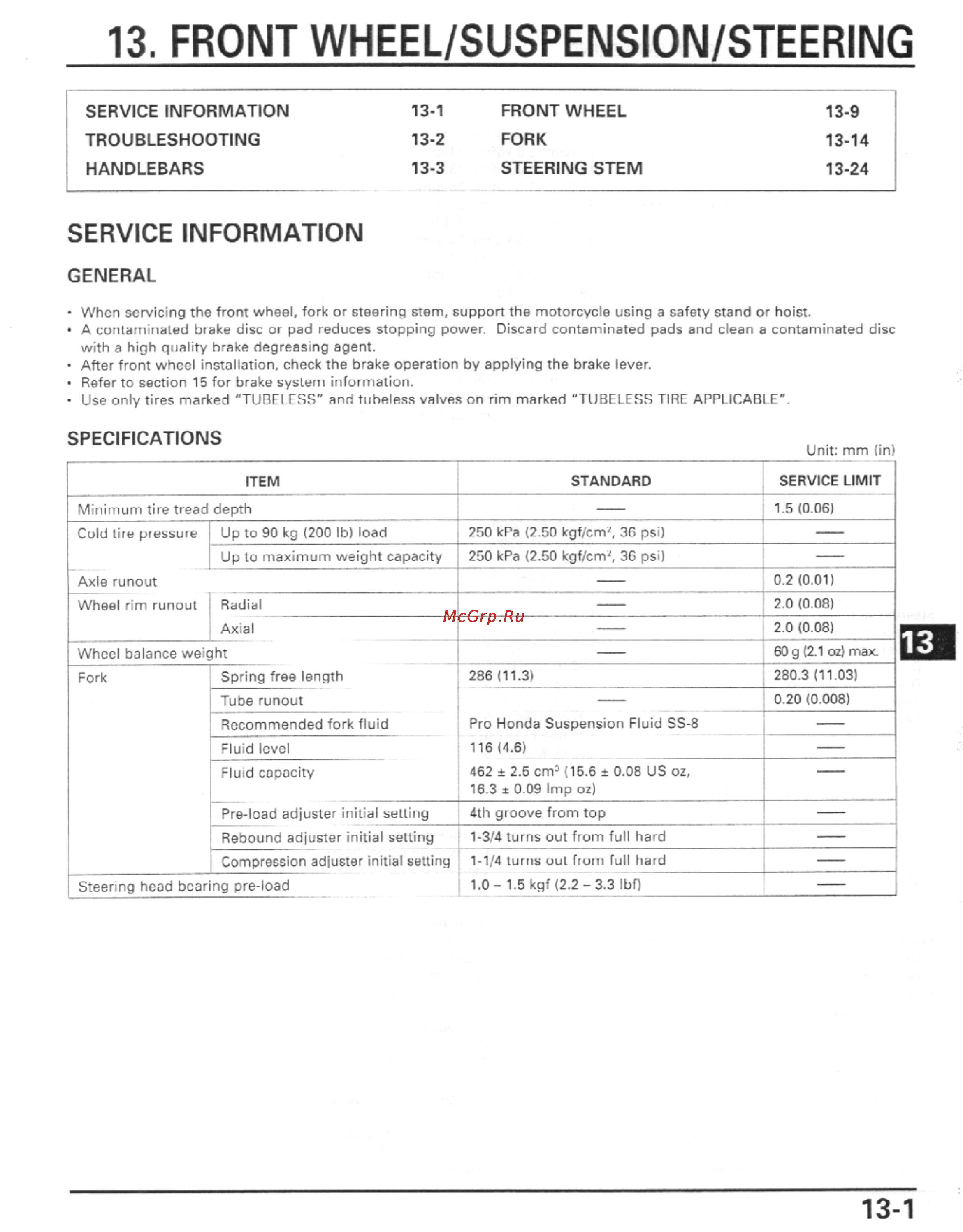 Honda CBR600F4I (2001-2003) [336/492] Front wheel suspension steering