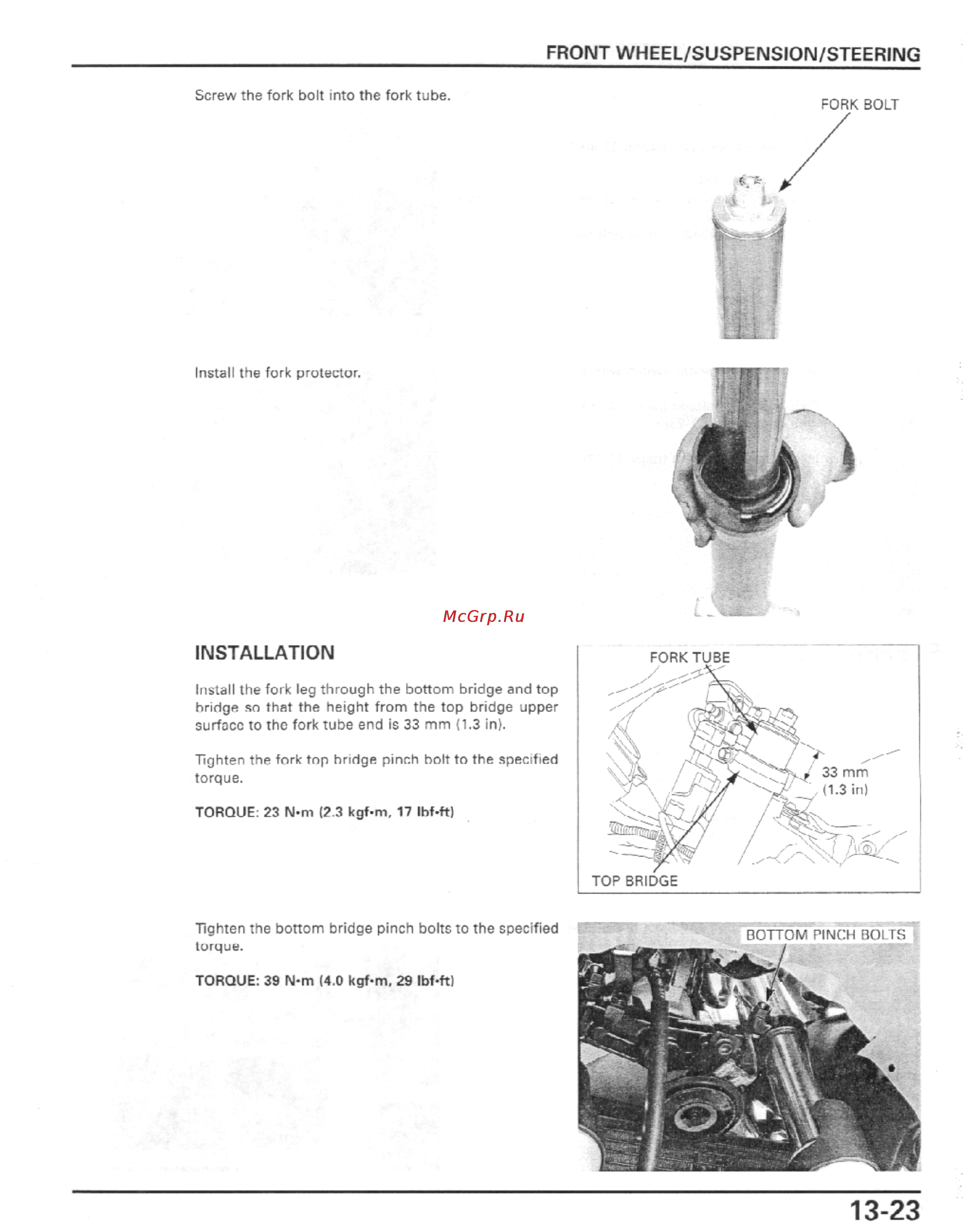 Honda CBR600F4I (2001-2003) [358/492] Front wheel suspension steering