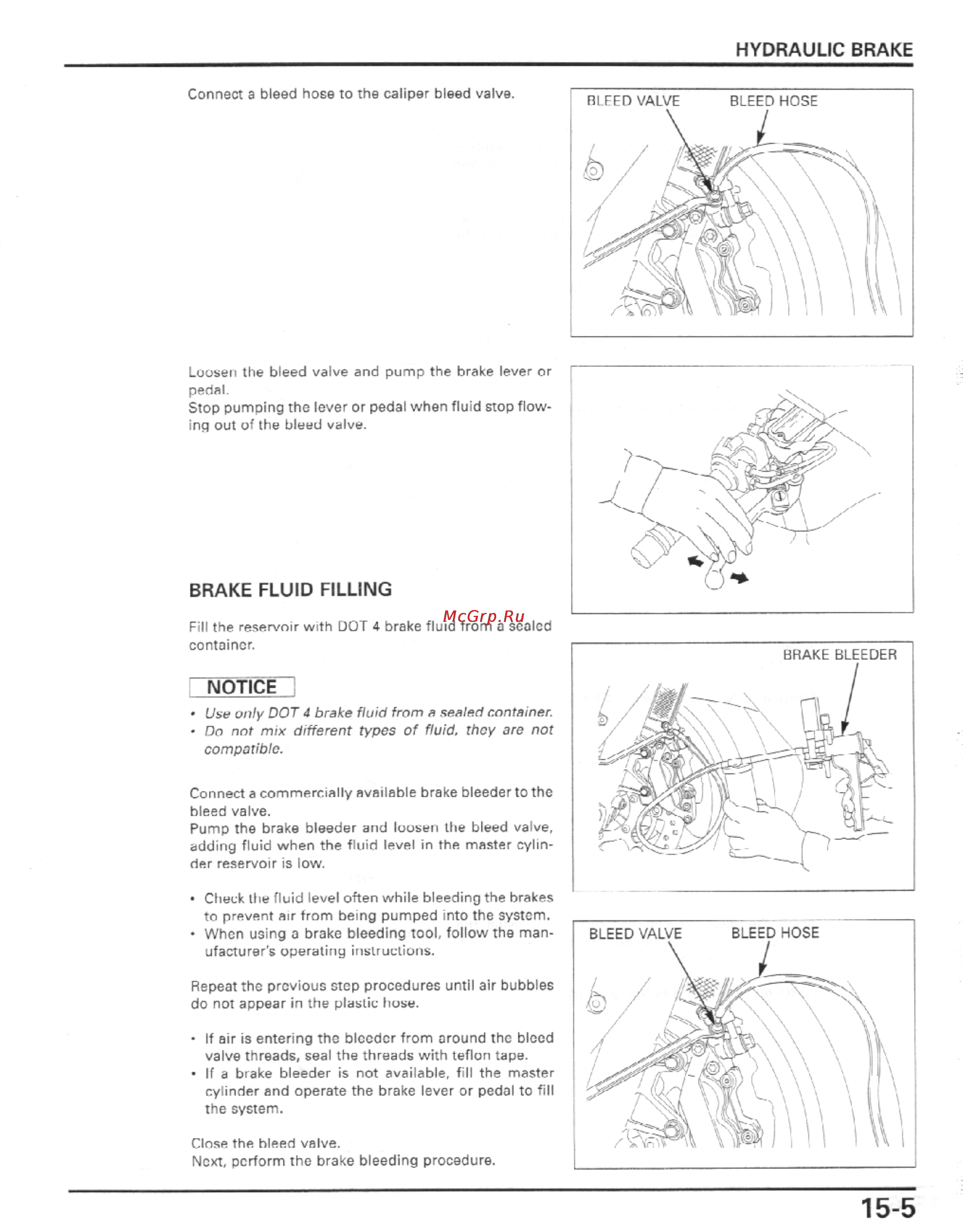 Honda CBR600F4I (2001-2003) [402/492] Brake fluid filling