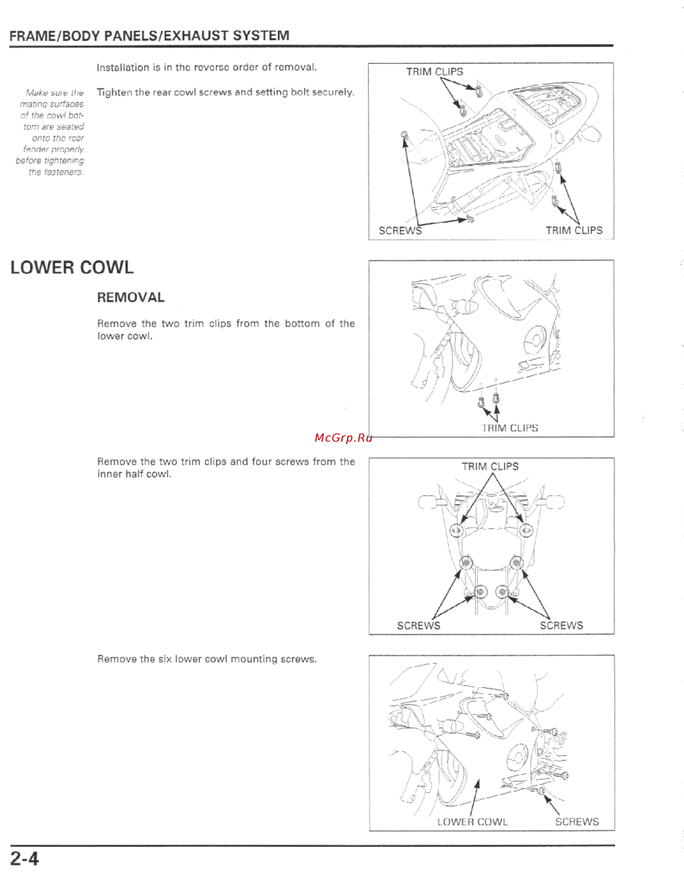 Honda CBR600F4I (2001-2003) [49/492] Lower cowl