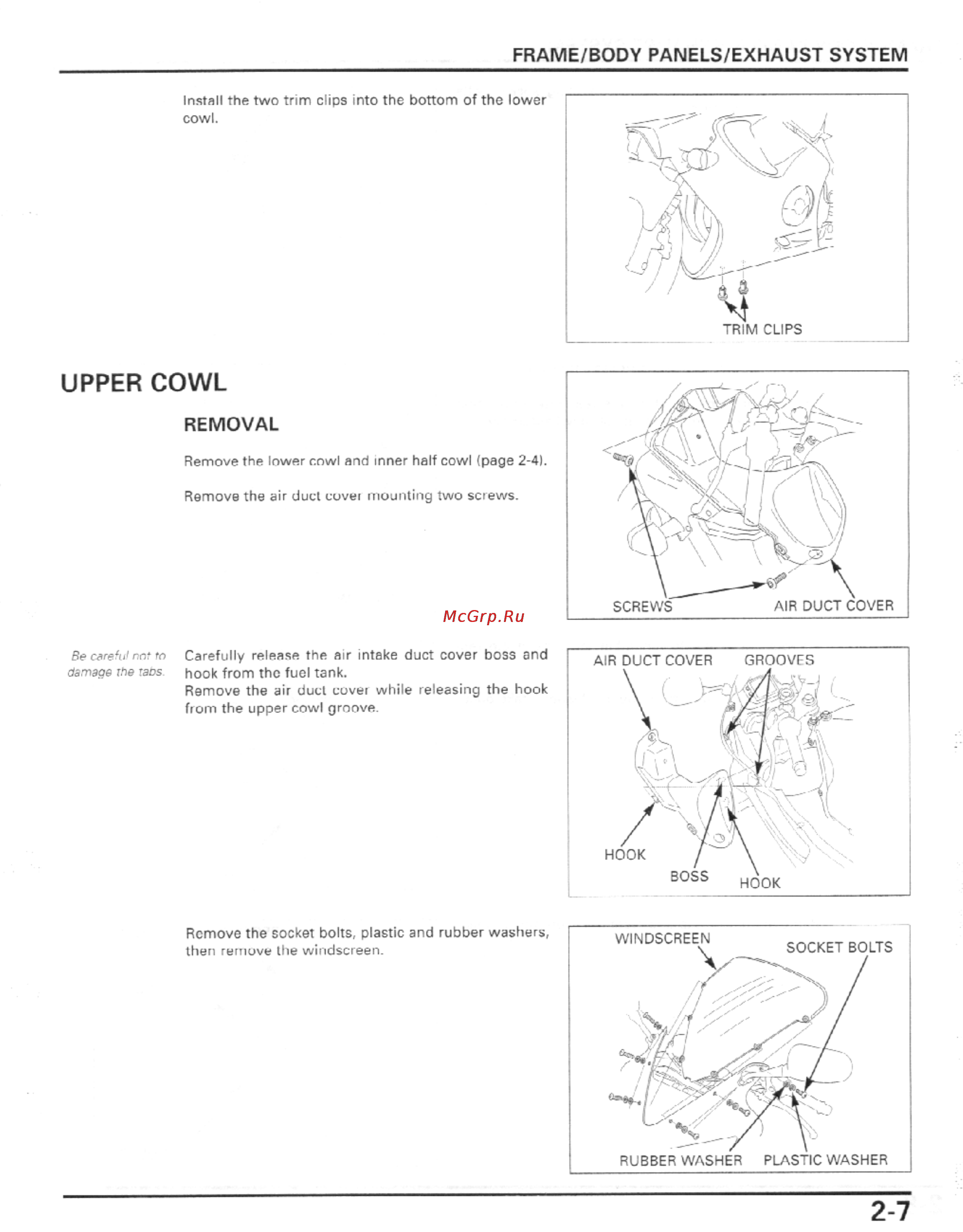 Honda CBR600F4I (2001-2003) [52/492] Upper cowl