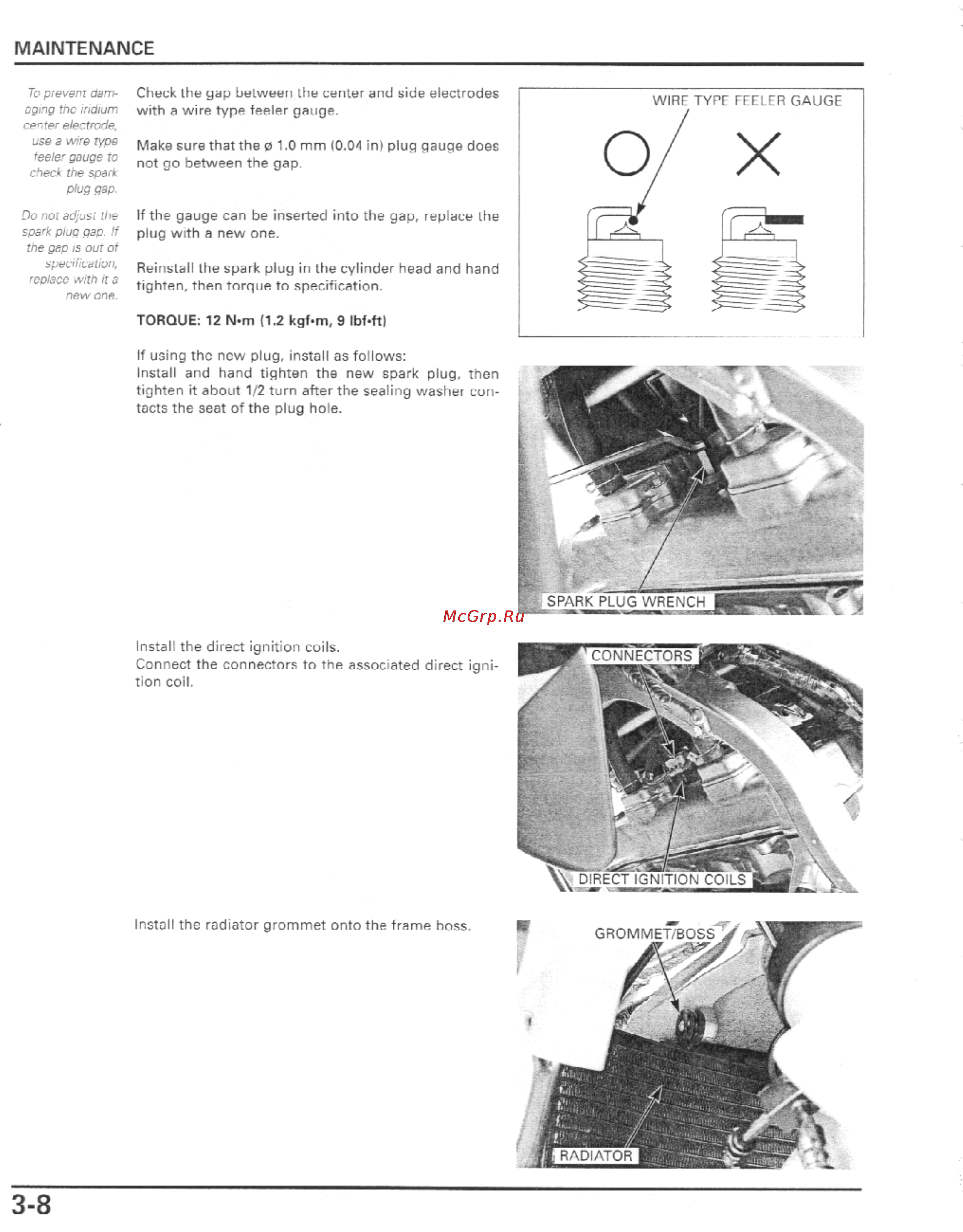 Honda CBR600F4I (2001-2003) [77/492] Maintenance