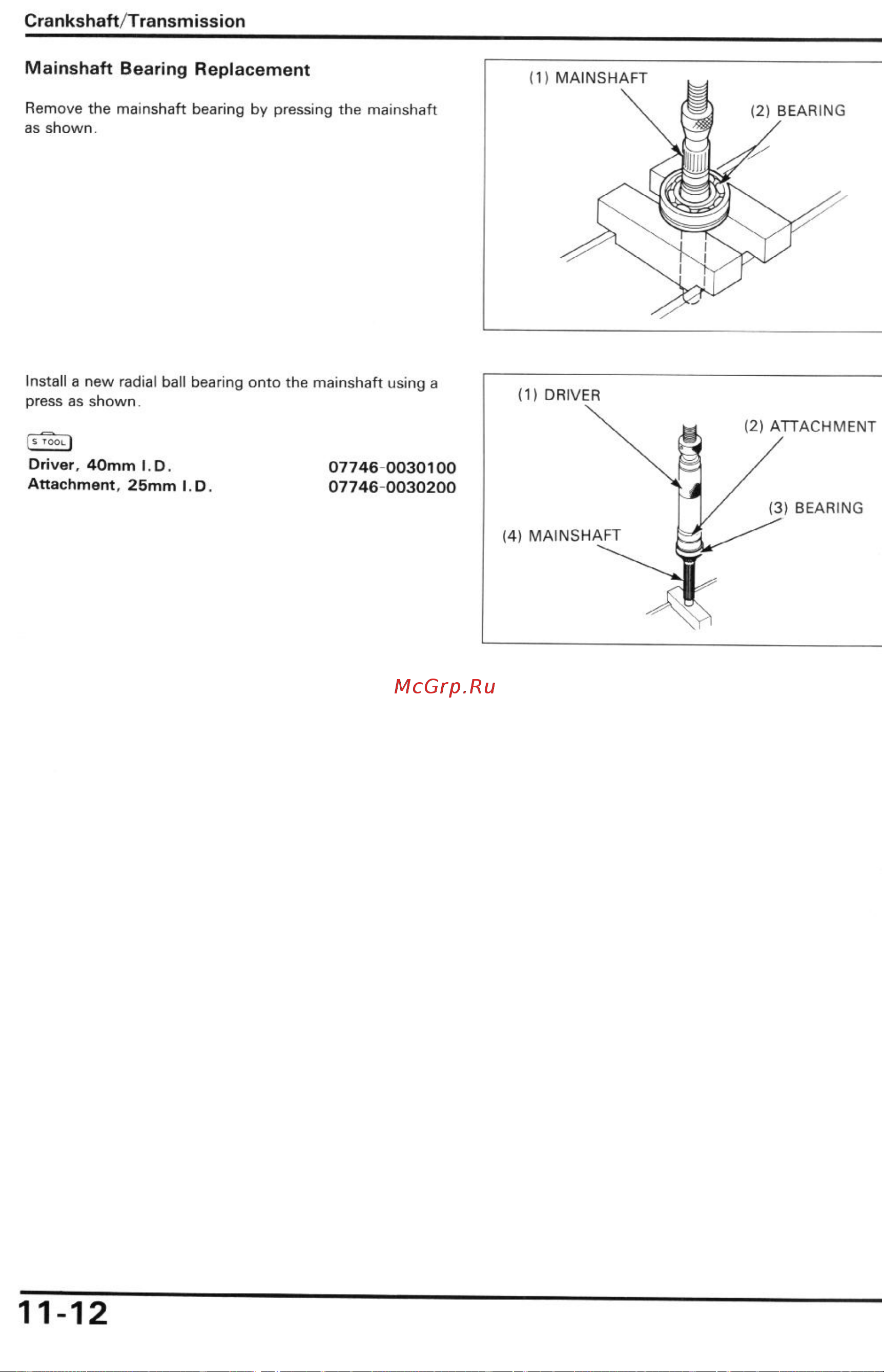 Honda CBR600F2 (1991-1994) [104/196] Crankshaft transmission