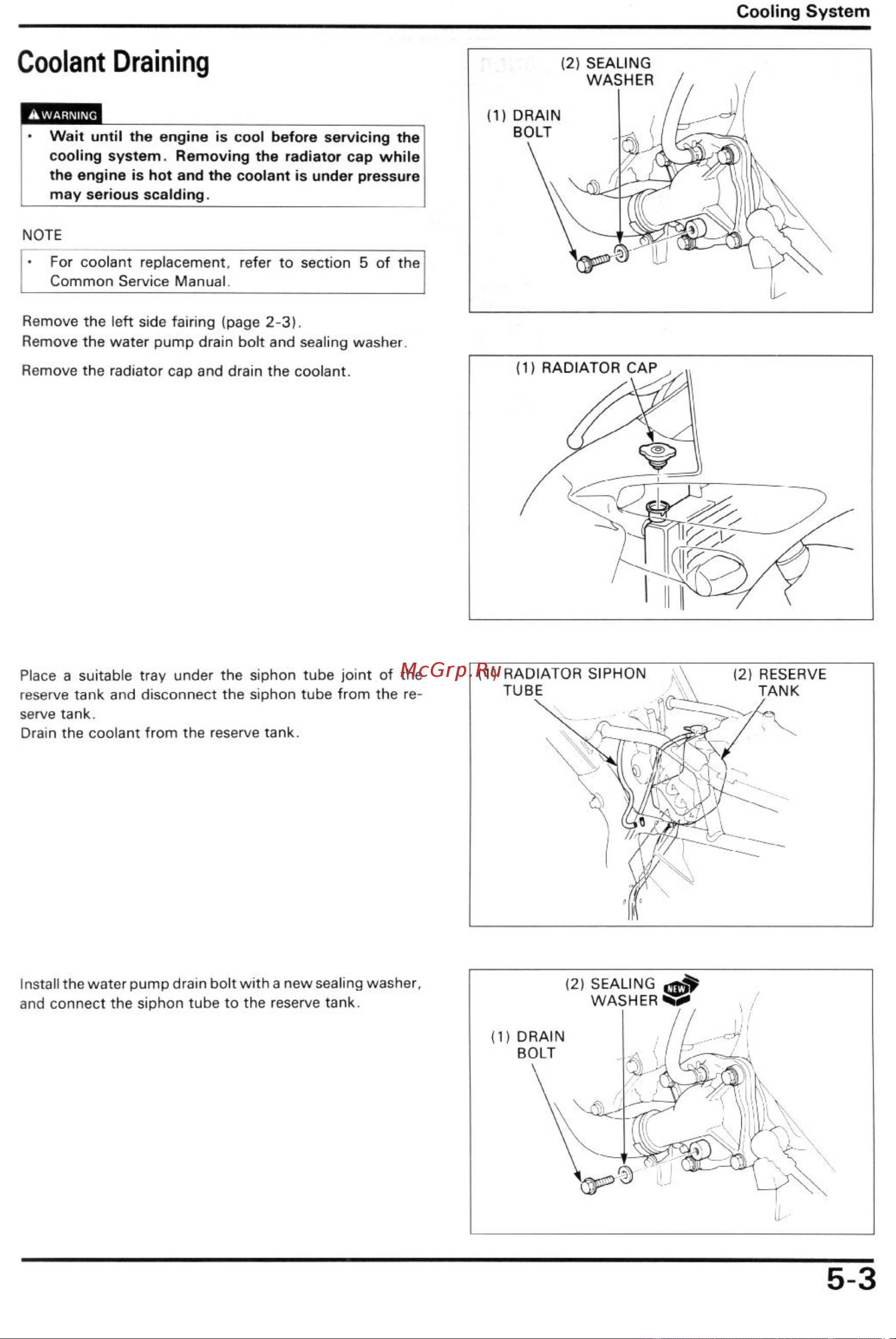 Honda CBR600F2 (1991-1994) [36/196] Coolant draining