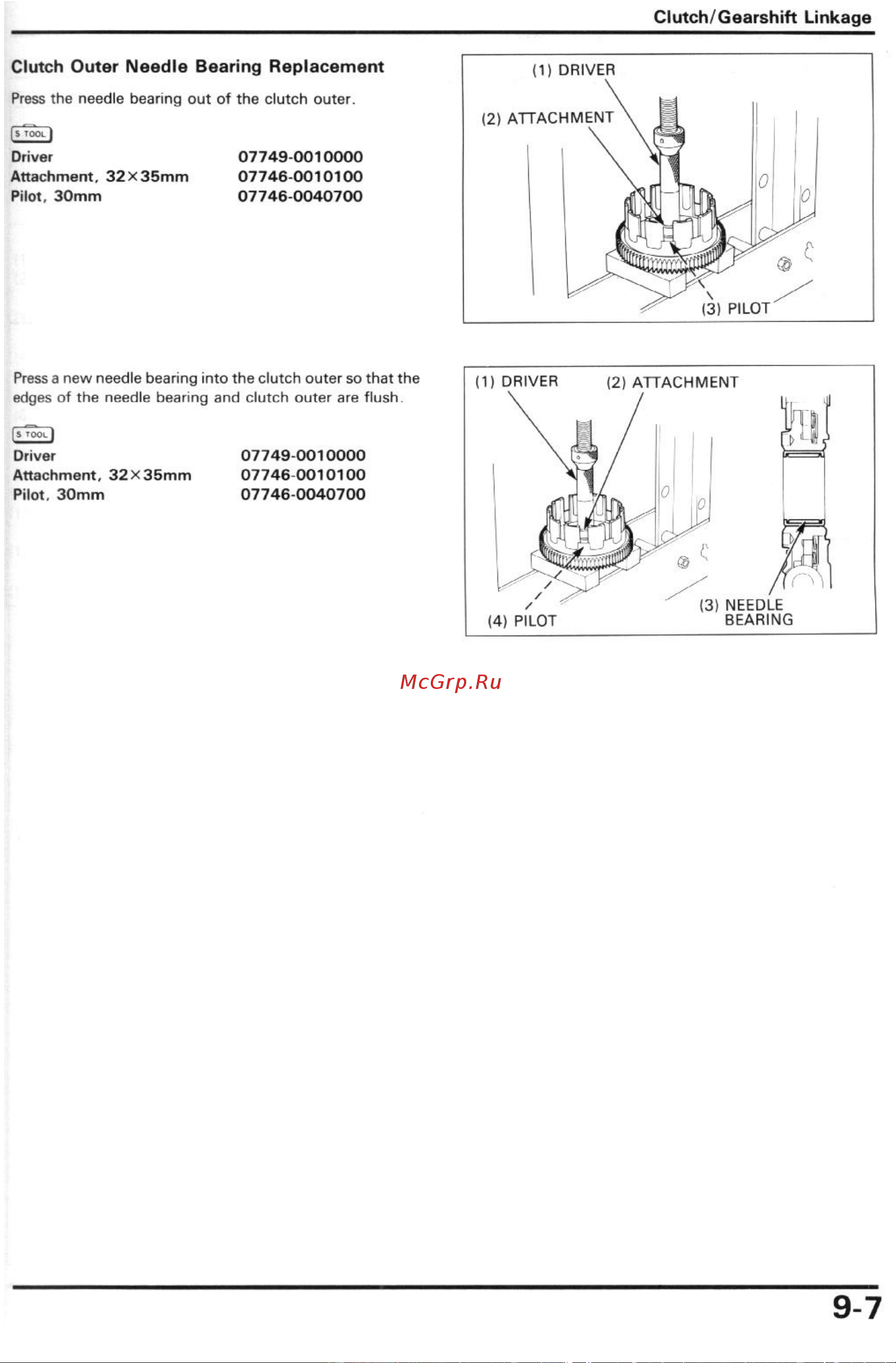 Honda CBR600F2 (1991-1994) [76/196] Clutch outer needle bearing replacement