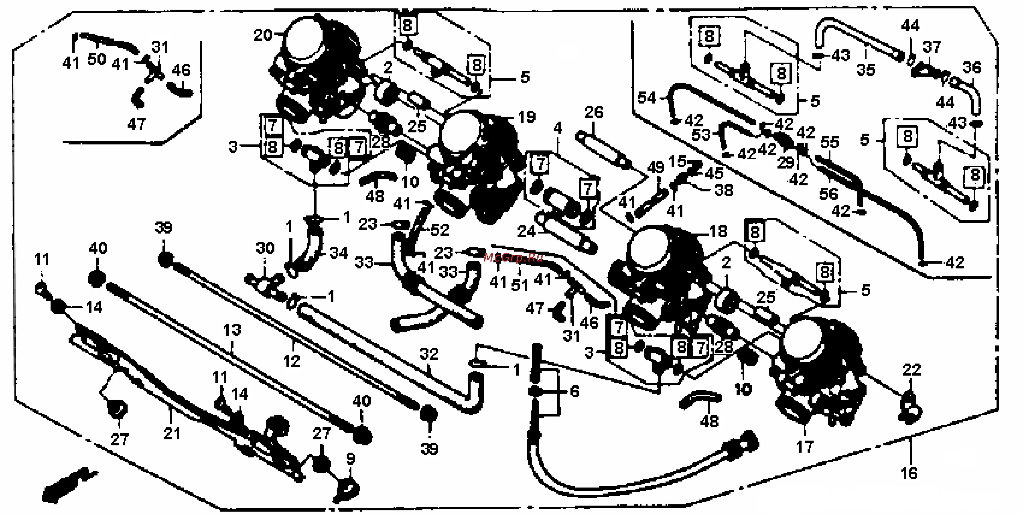 Honda CBR1000F (1992-1995) [368/421] Carburetor assy gif