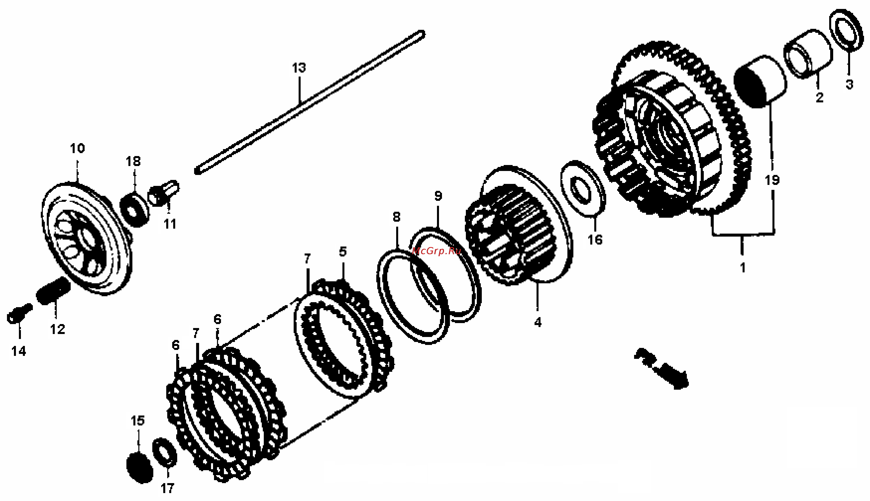 Honda CBR1000F (1992-1995) [373/421] Clutch gif