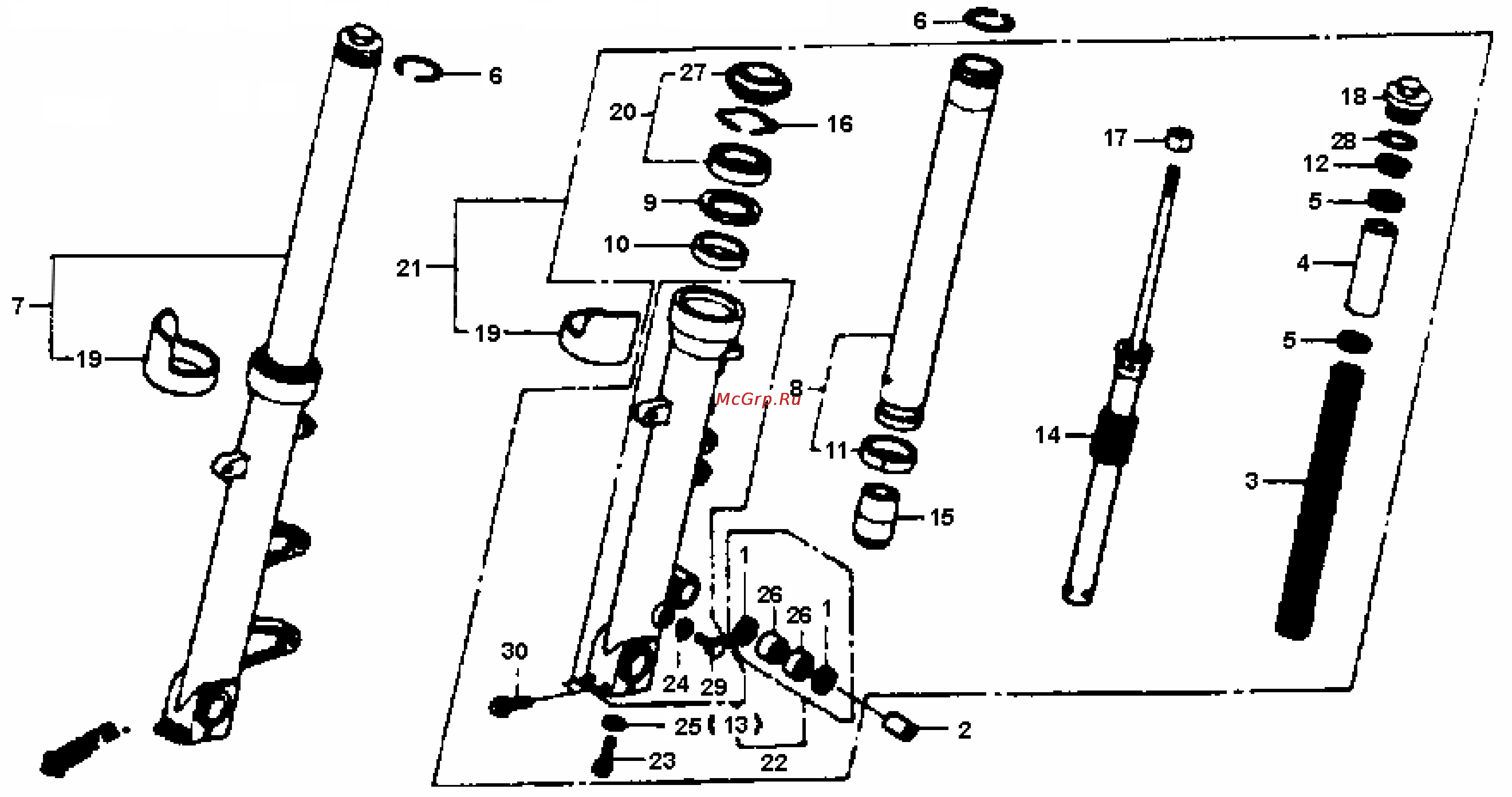 Honda CBR1000F (1992-1995) [388/421] Fork front gif