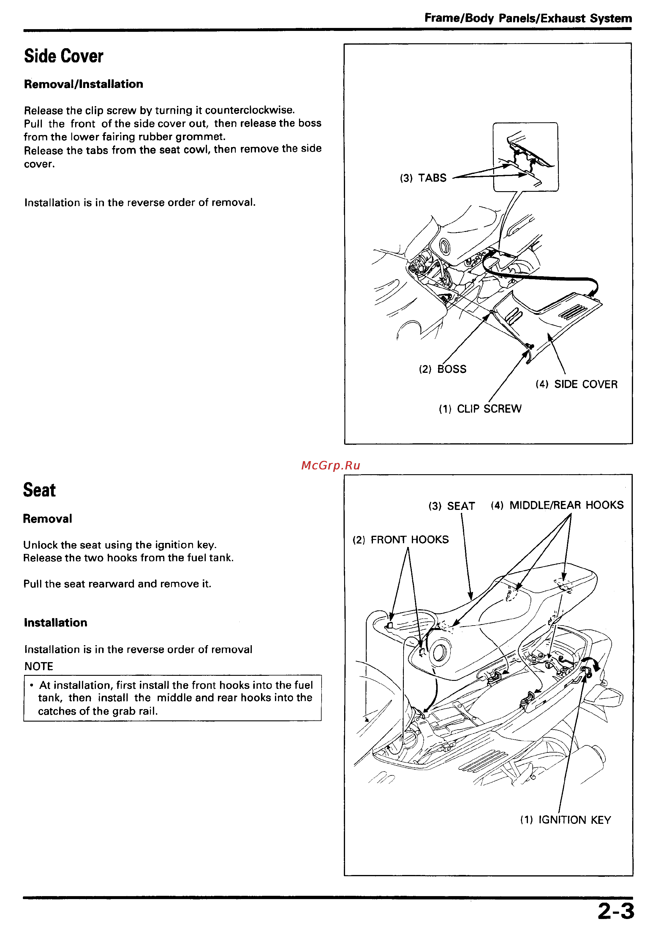 Honda CBR1000F (1992-1995) Инструкция по эксплуатации онлайн [39/421] 114538