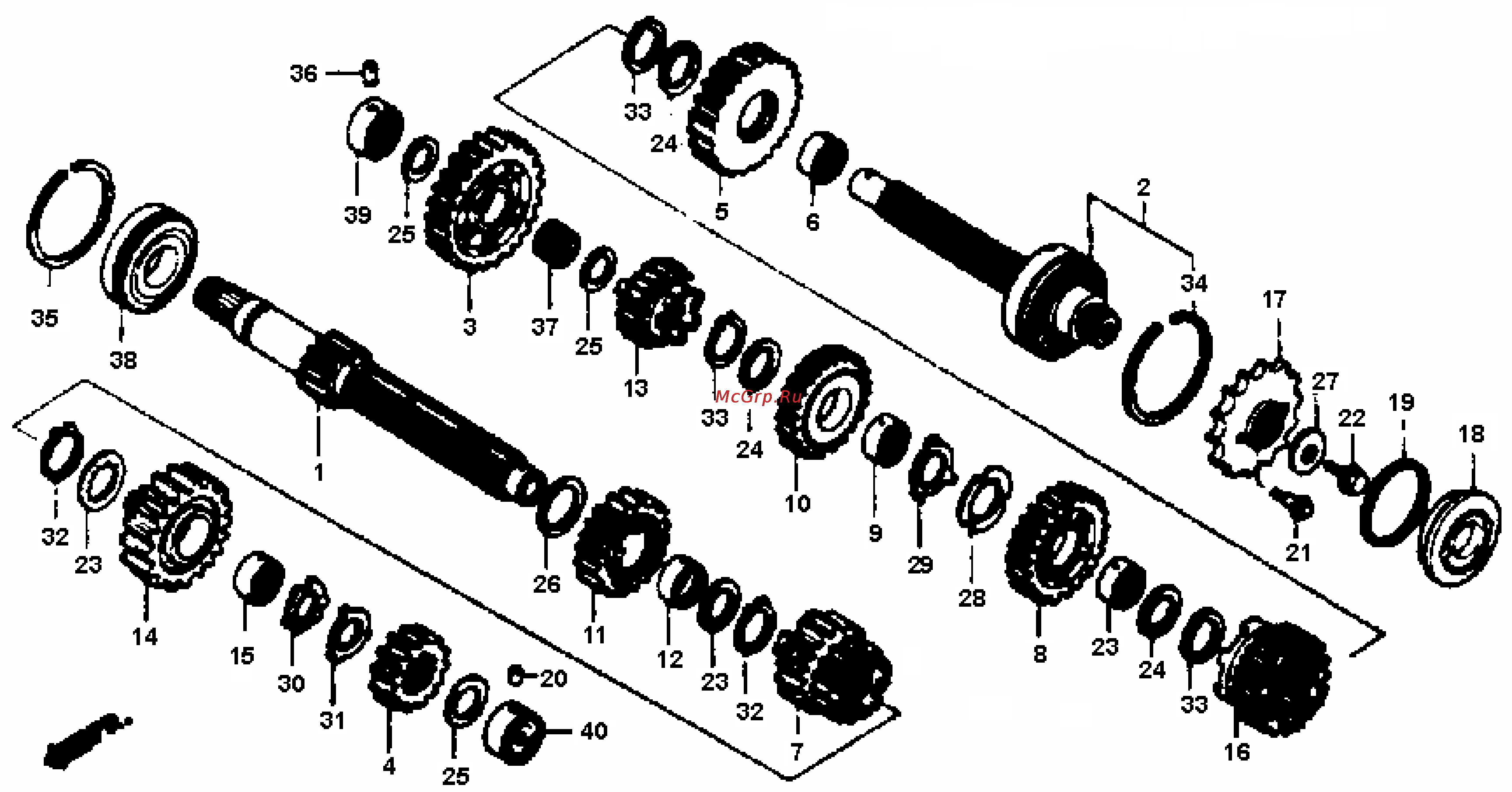 Honda CBR1000F (1992-1995) [415/421] Transmission gif