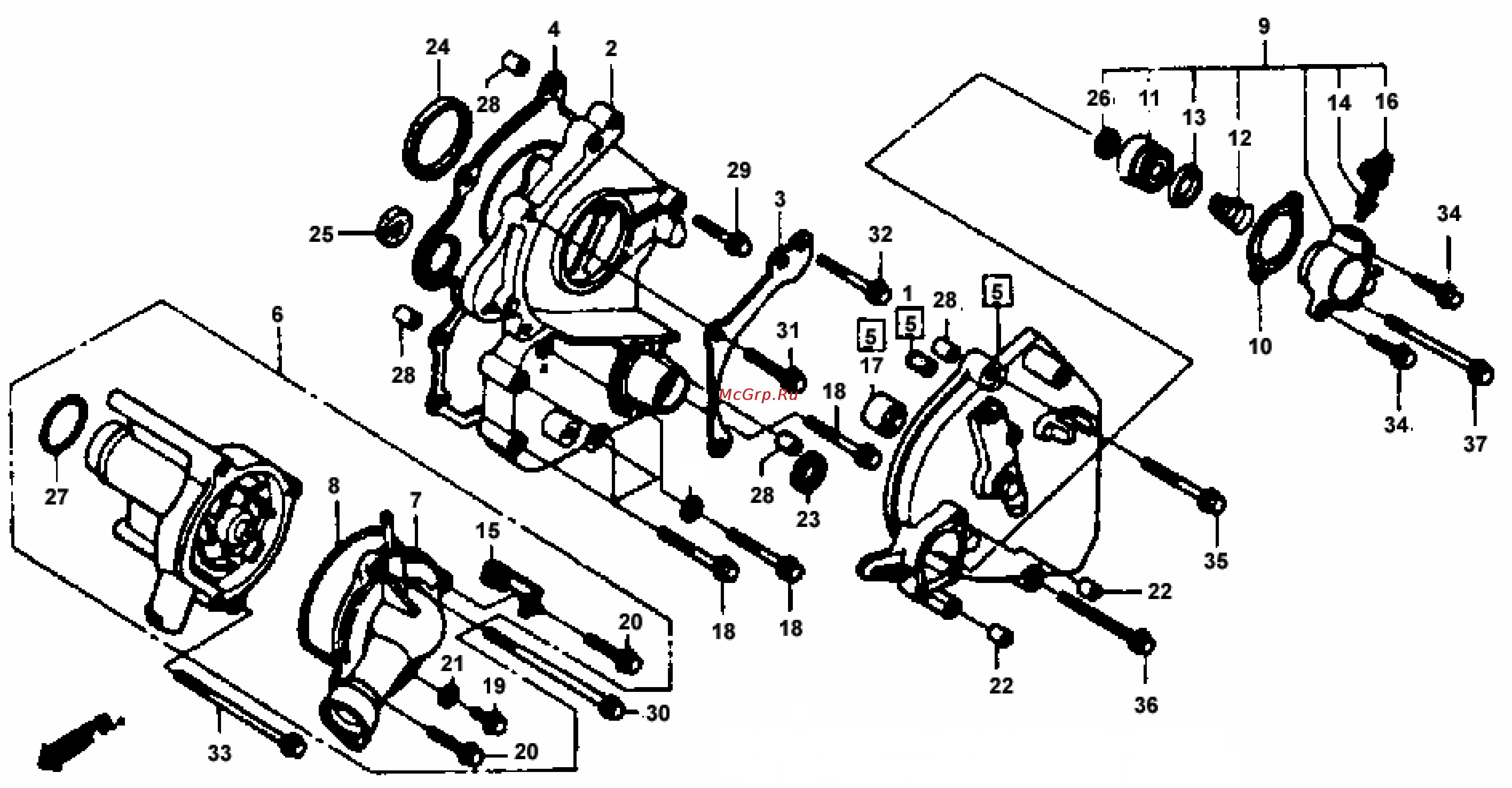Honda CBR1000F (1992-1995) [417/421] Water pump gif