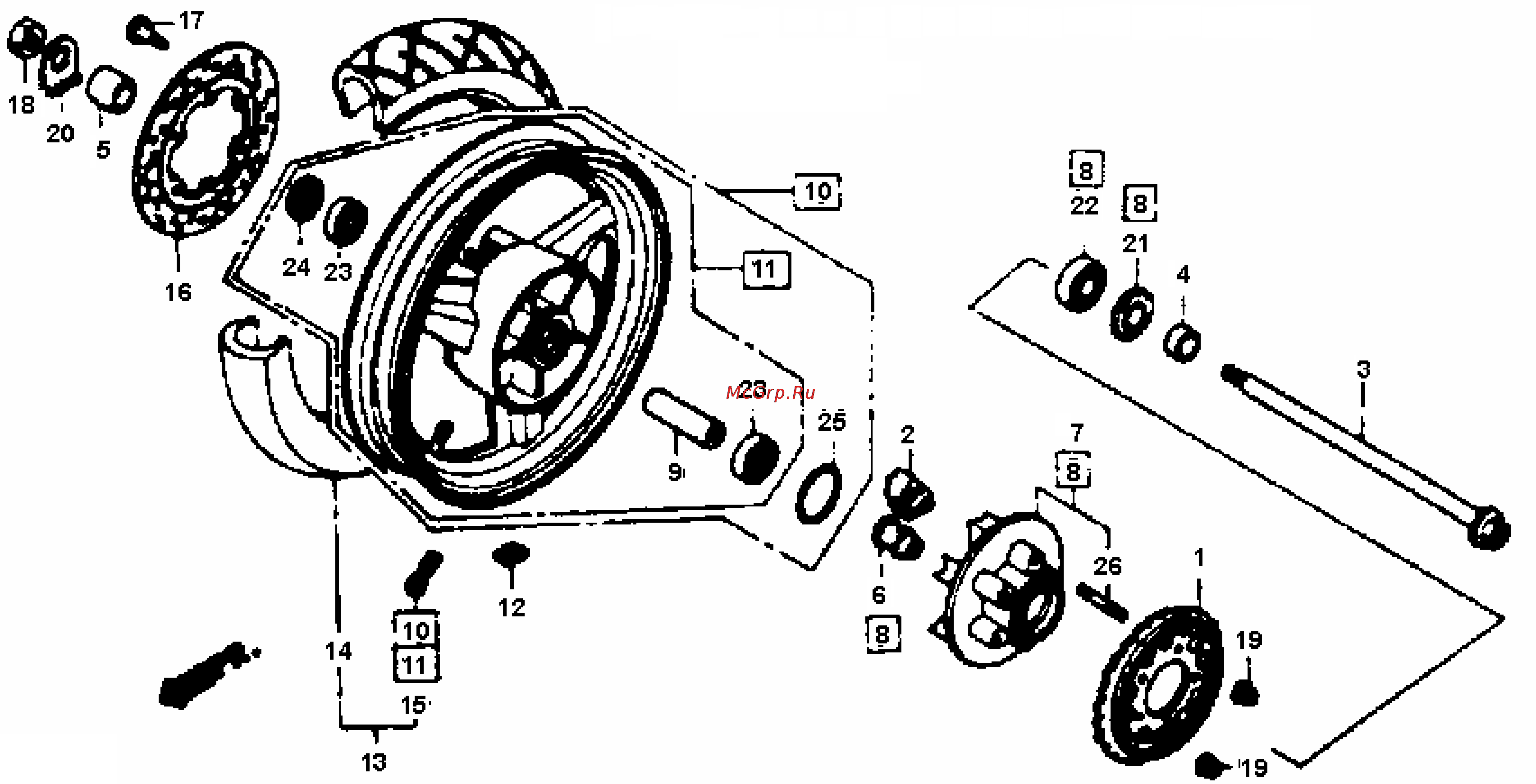 Honda CBR1000F (1992-1995) [420/421] Wheel rear gif