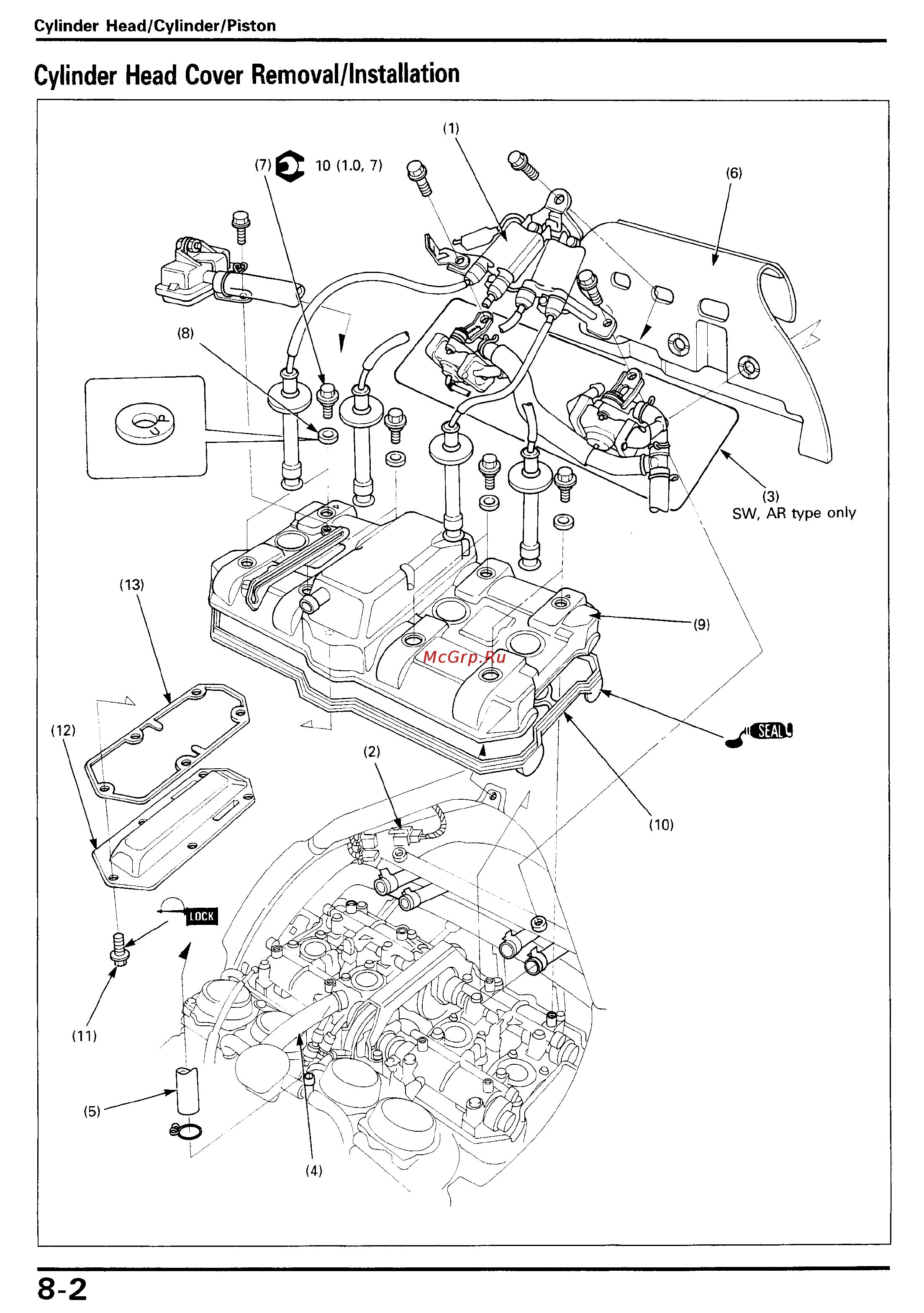 Honda CBR1000F (1992-1995) Инструкция по эксплуатации онлайн [98/421] 114538