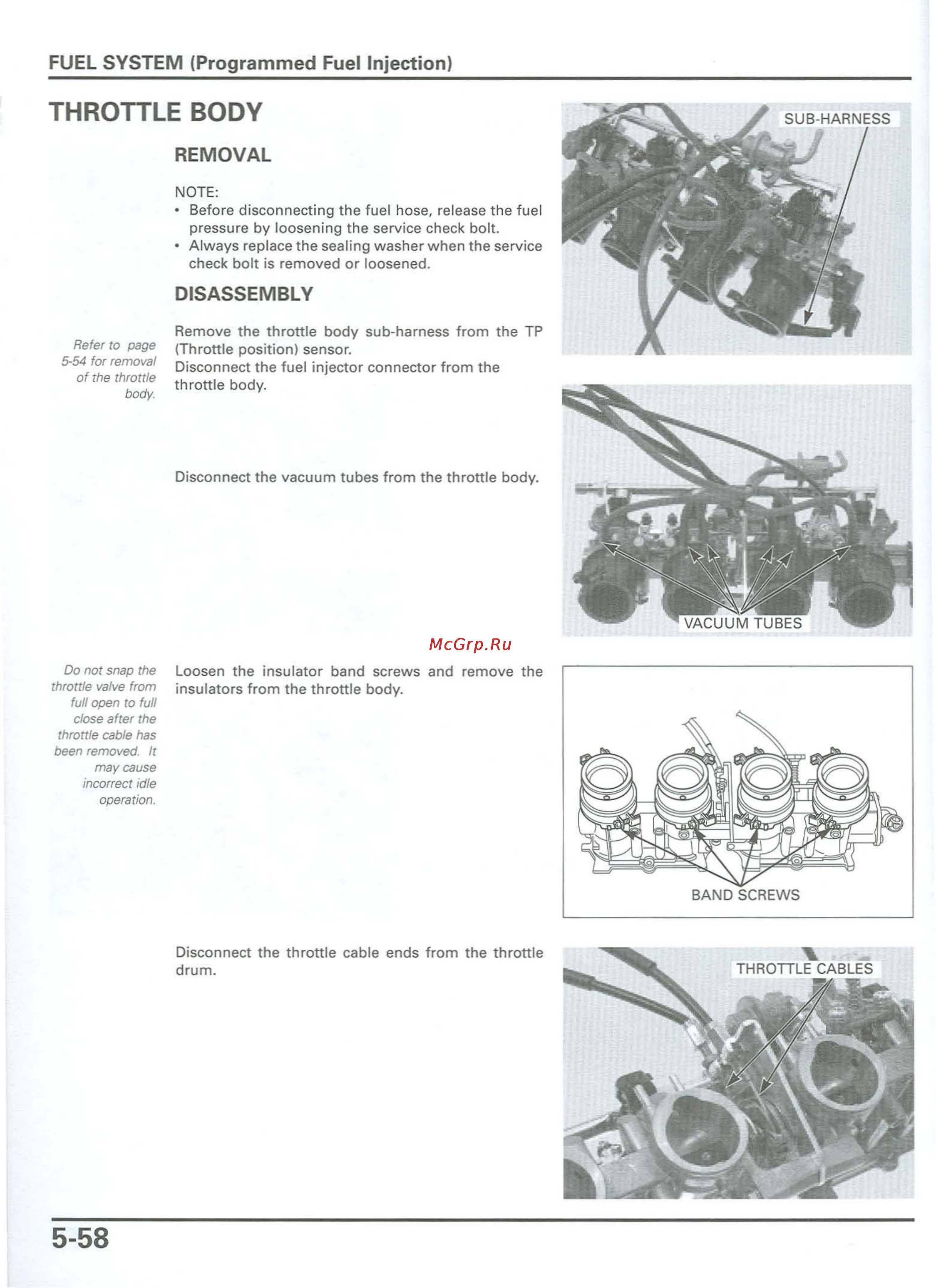 Honda CB900F 919 (2001) [146/432] Throttle