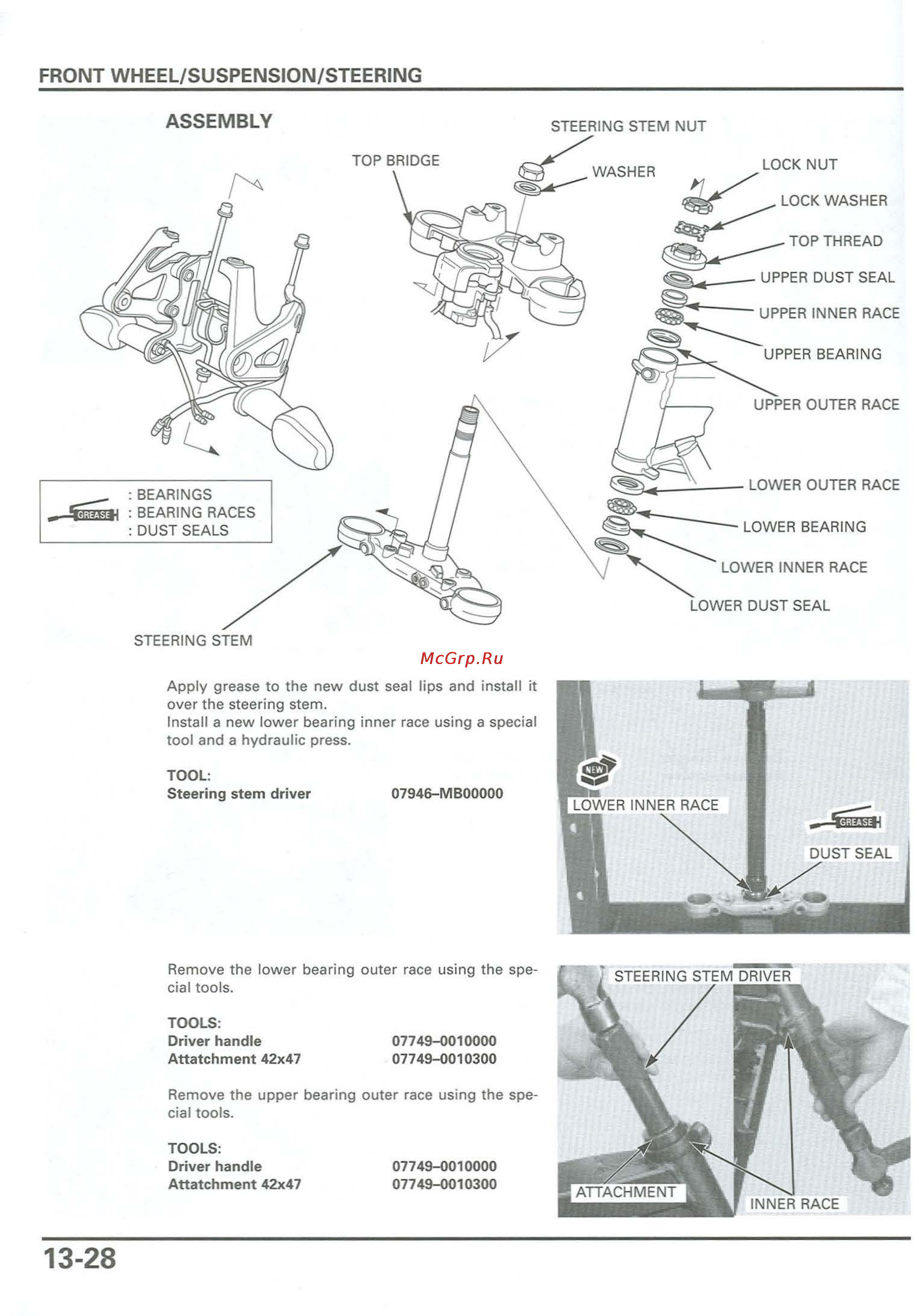 Honda CB900F 919 (2001) [310/432] Washer