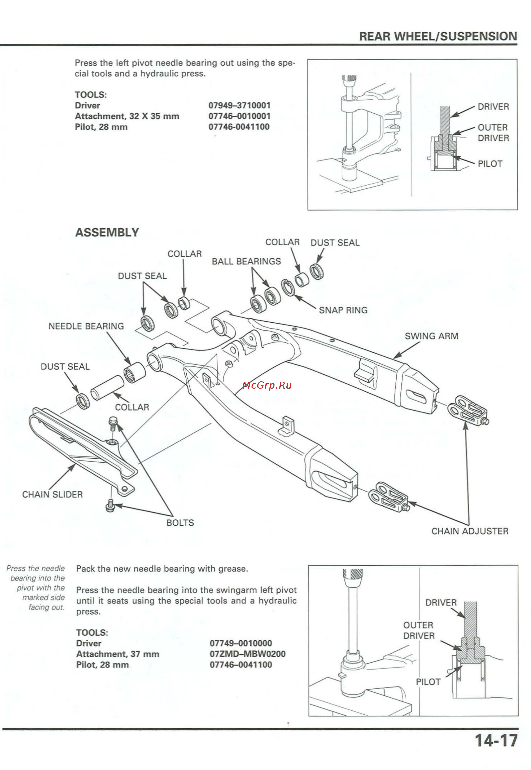Honda CB900F 919 (2001) [332/432] Wheel suspension