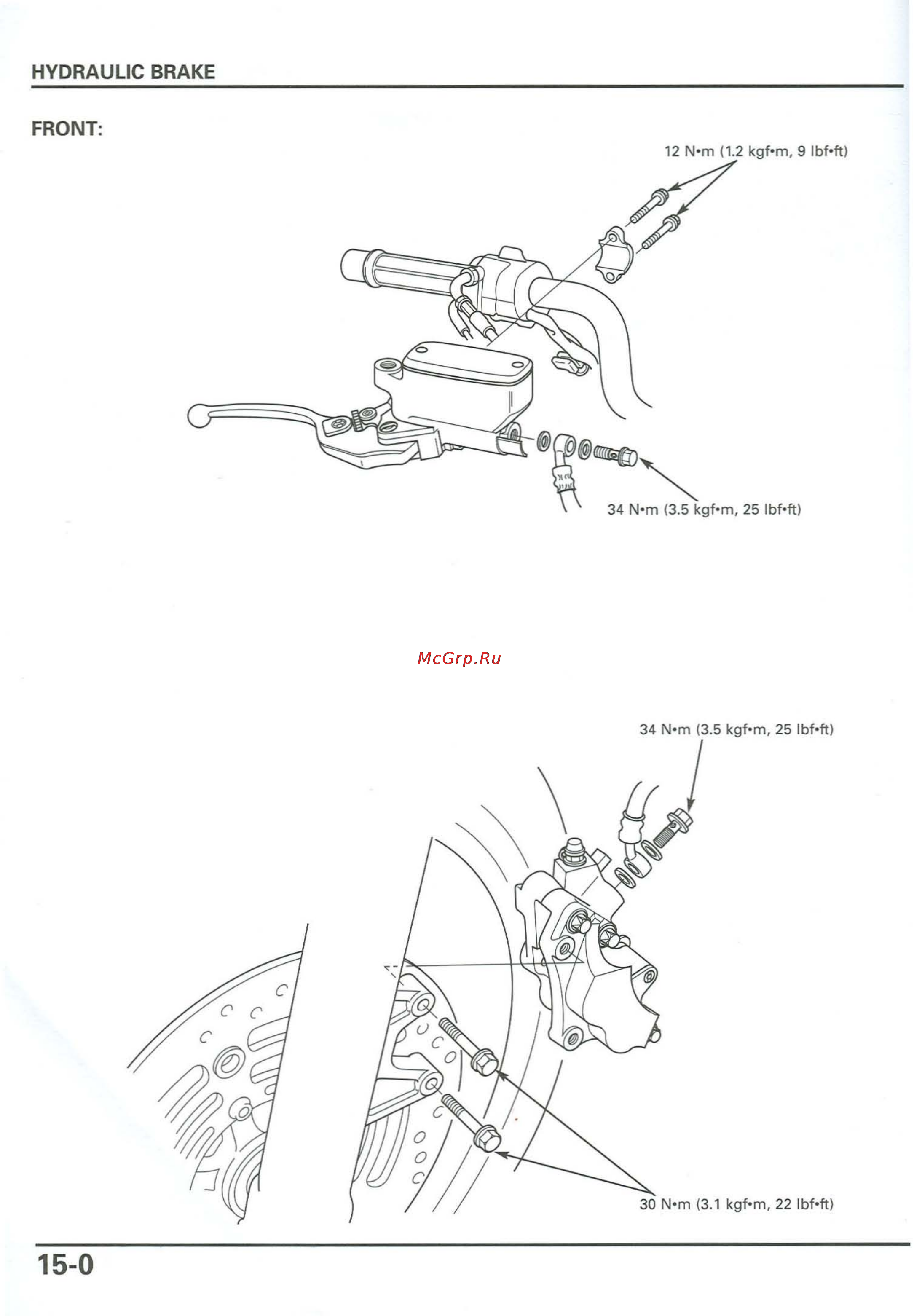 Honda CB900F 919 (2001) [336/432] Hydraulic brake