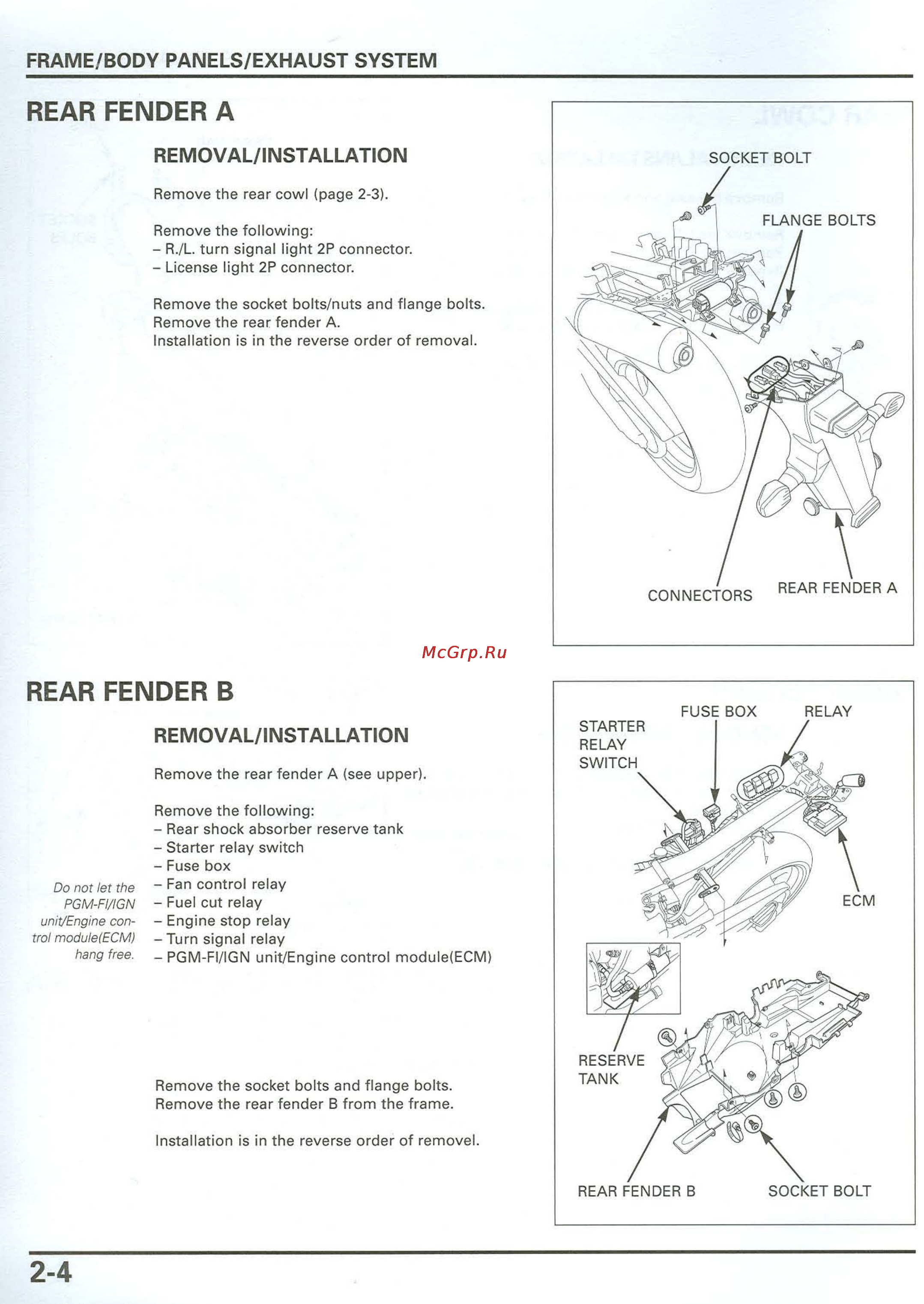 Honda CB900F 919 (2001) [47/432] Light 2