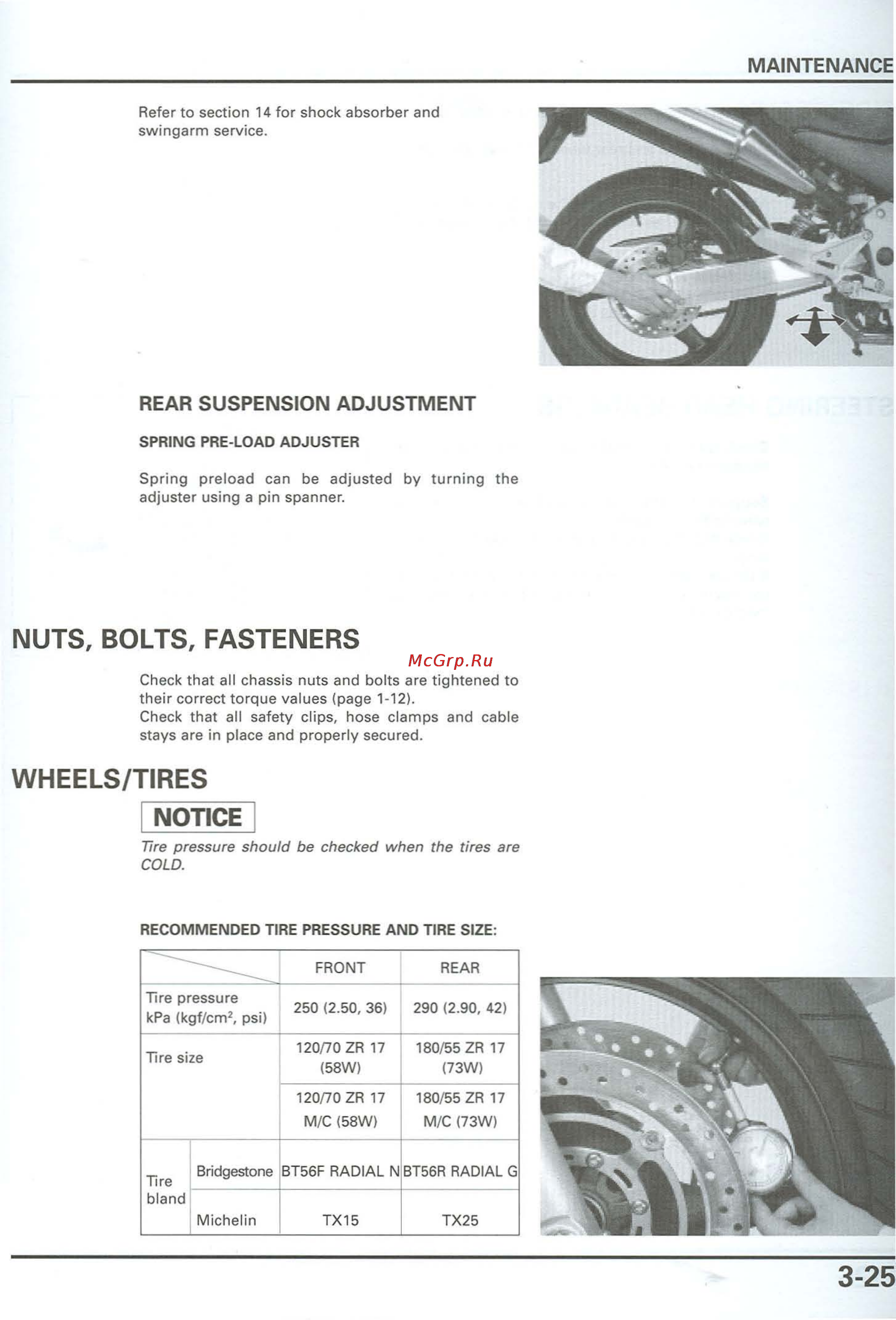 Honda CB900F 919 (2001) [75/432] Maintenance
