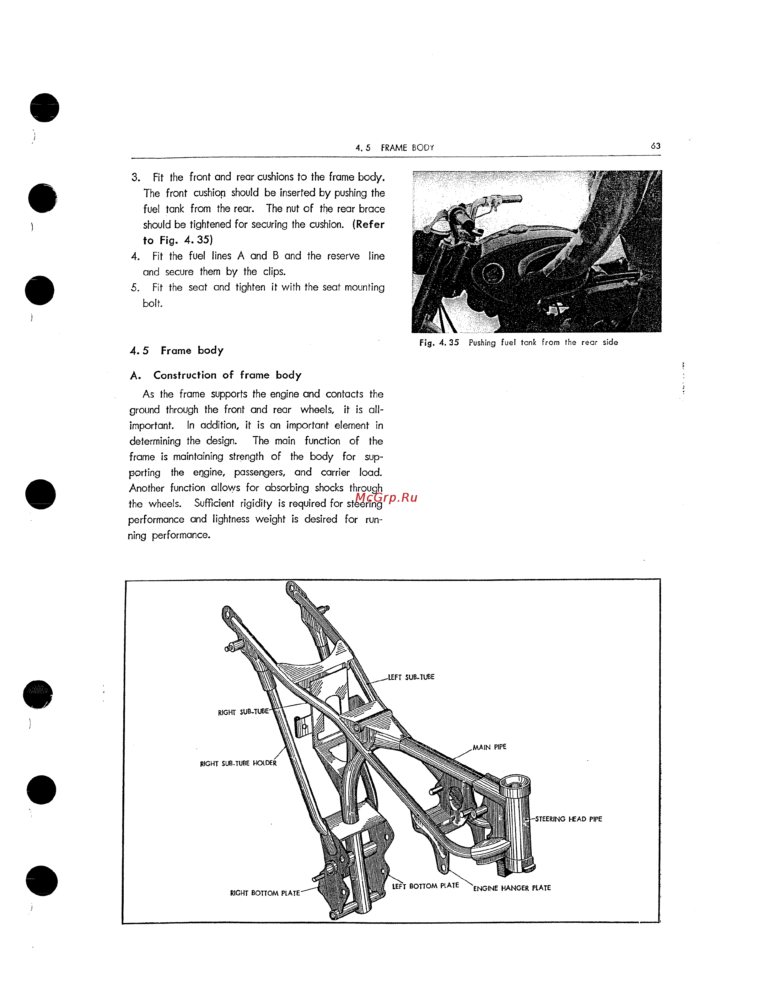 Honda CB125 CB160 (1972) [69/139] Frame body