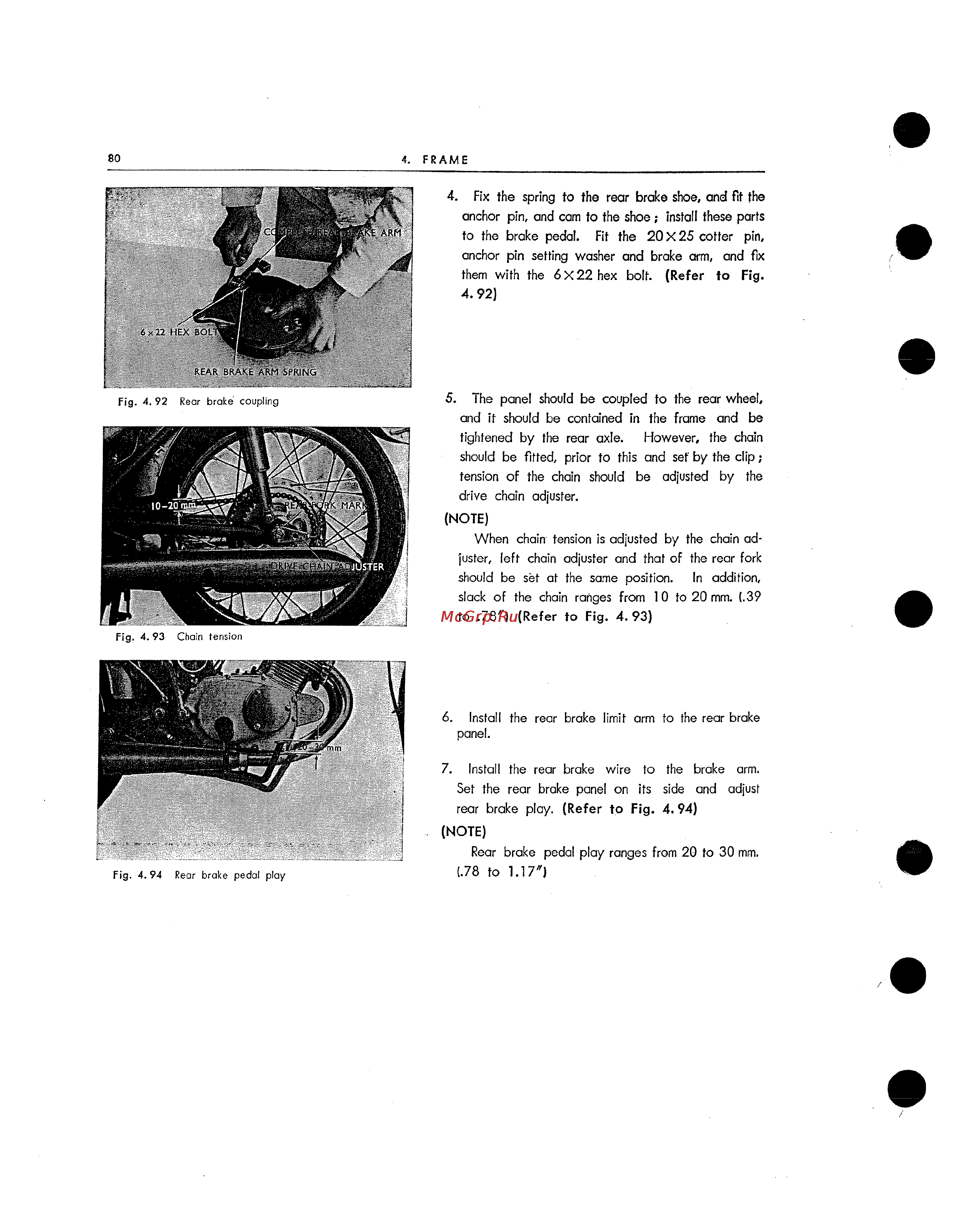 Honda CB125 CB160 (1972) [86/139] Refer to fig 4 94