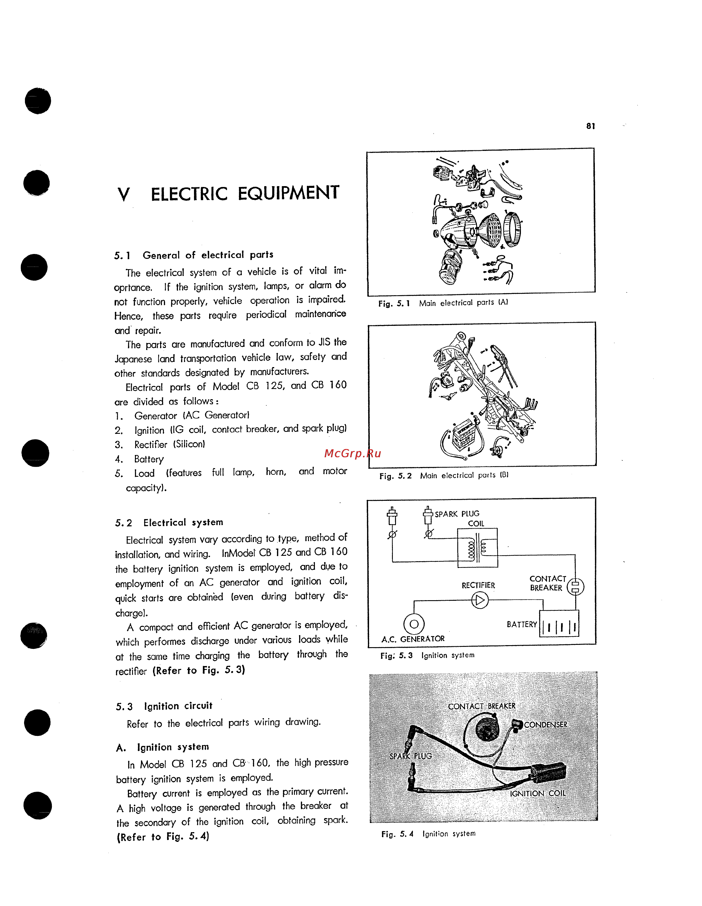 Honda CB125 CB160 (1972) [87/139] V electric equipment